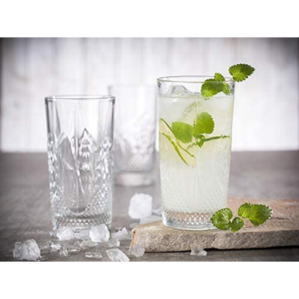 Buddy's Longdrinkglas »Buddy´s Bar«, (Set, 6 tlg.), 6er Set Trink-, Wasser-, Longdrinkgläser, Highball, Glas, 490 ml