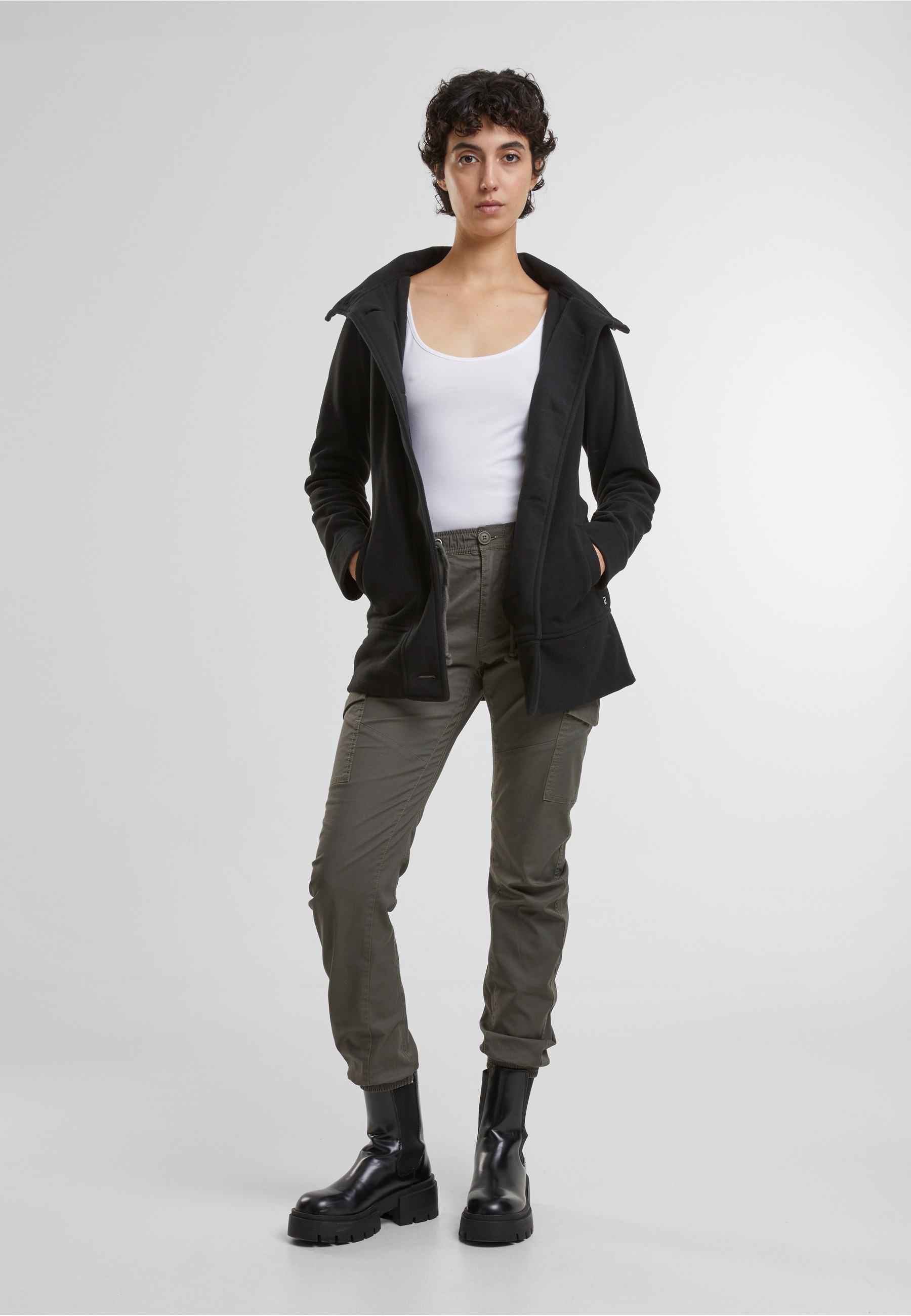 Brandit Winterjacke »Brandit Damen Women Square Fleece Jacket« 1 Stk. tlg. ohne Kapuze