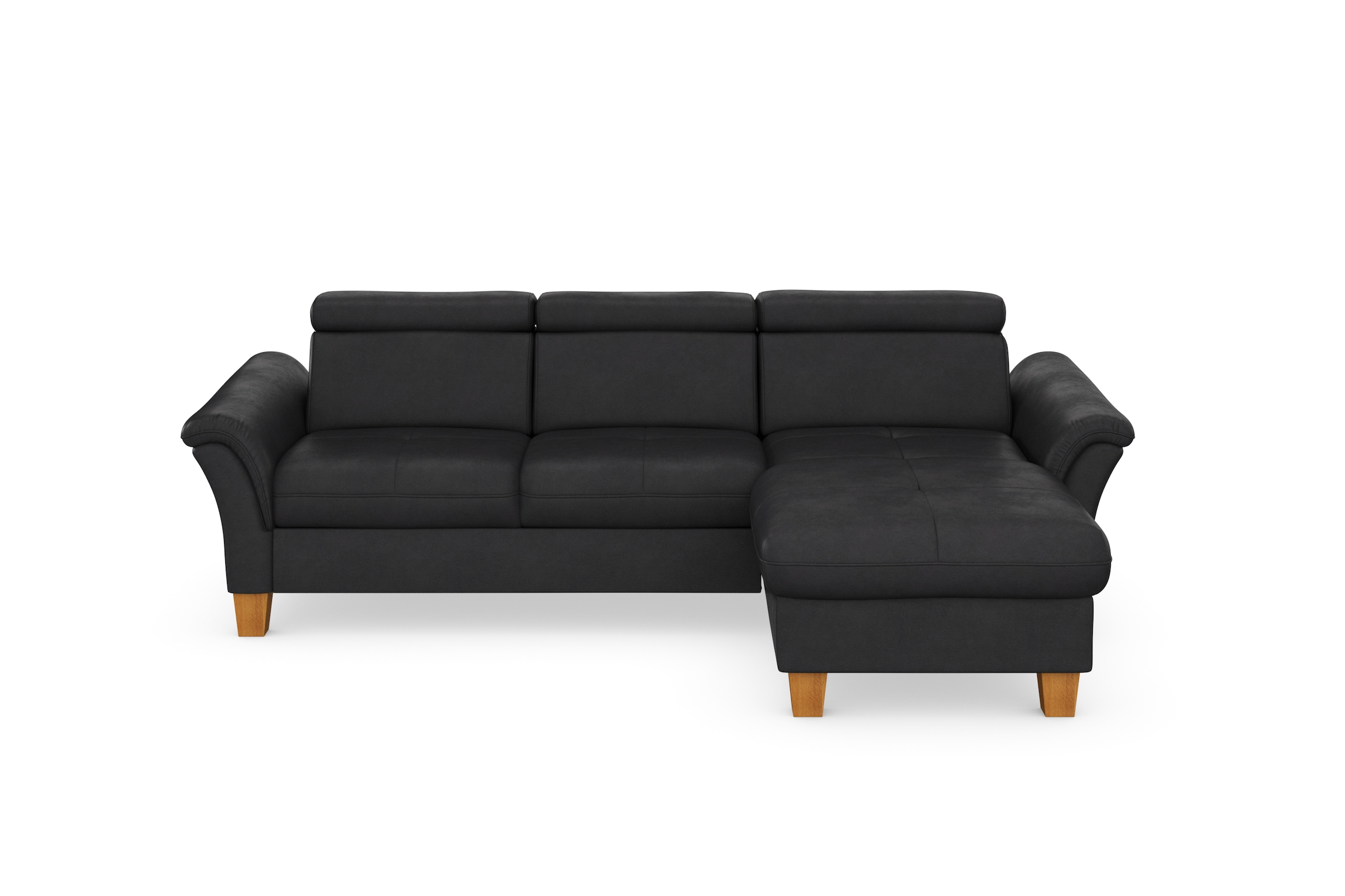Home affaire Ecksofa »Lindgren L-Form«, wahlweise mit Bett mit klappbaren Rollen, Kasten und Kopfverstellung