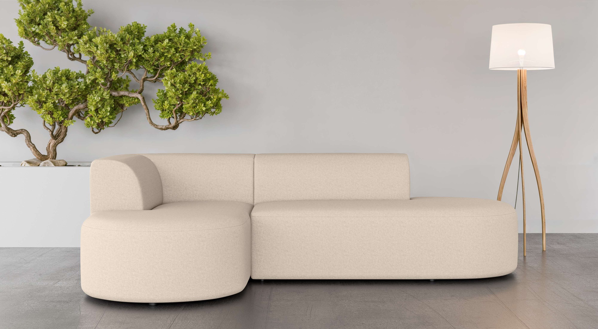 andas Ecksofa »Ecksofa Tvinne mit Ottomane links oder rechts bestellbar«, L günstig online kaufen