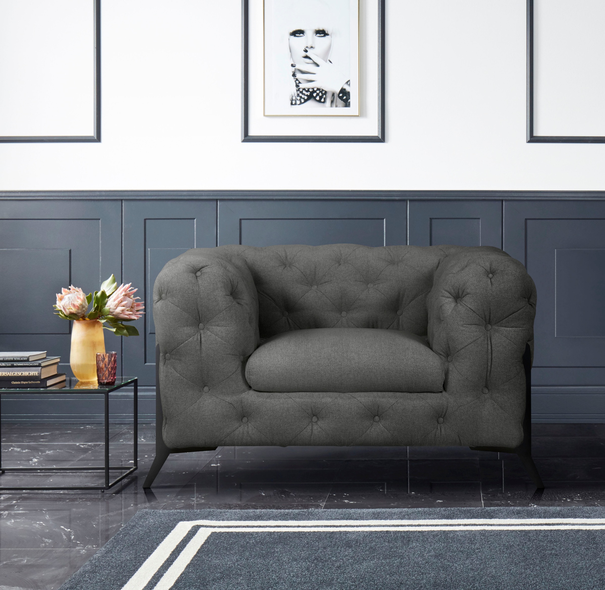 Leonique Chesterfield-Sessel »Amaury Sessel«, aufwändige Knopfheftung, mode günstig online kaufen