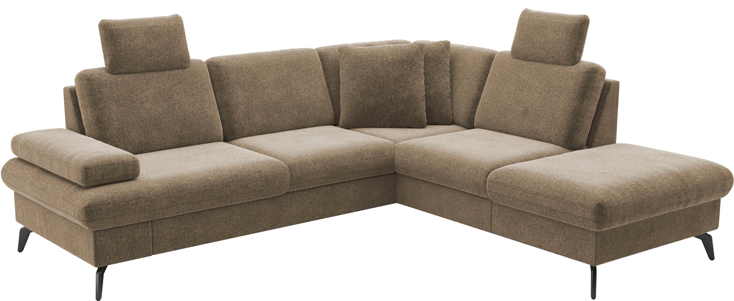 sit&more Ecksofa »Morris Jubi L-Form«, inkl. Armteilfunktion und 1 Zierkissen, wahlweise mit Bettfunktion