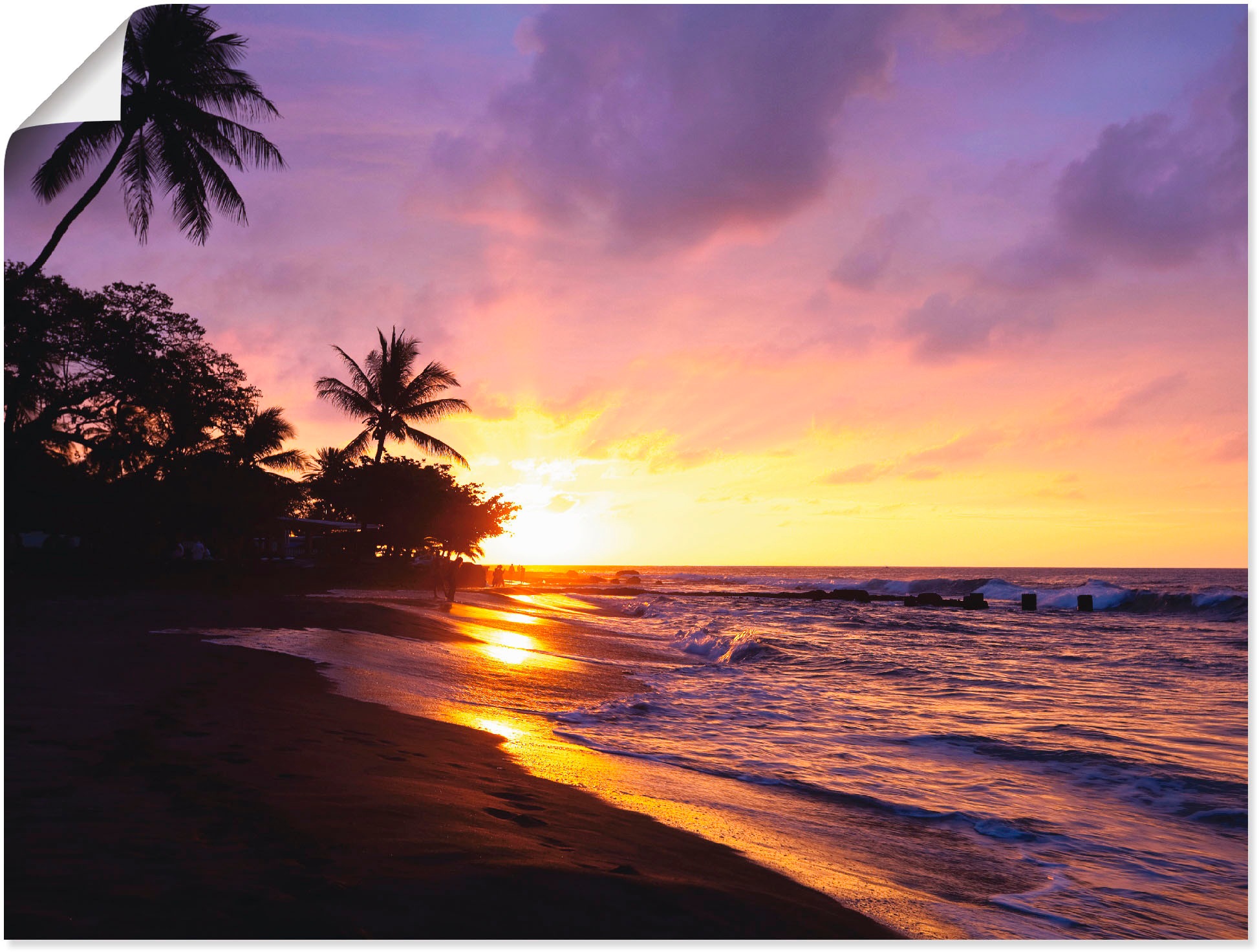 Artland Wandbild »Tropischer Strand« Sonnenaufgang & -untergang 1 Stk. tlg. günstig online kaufen