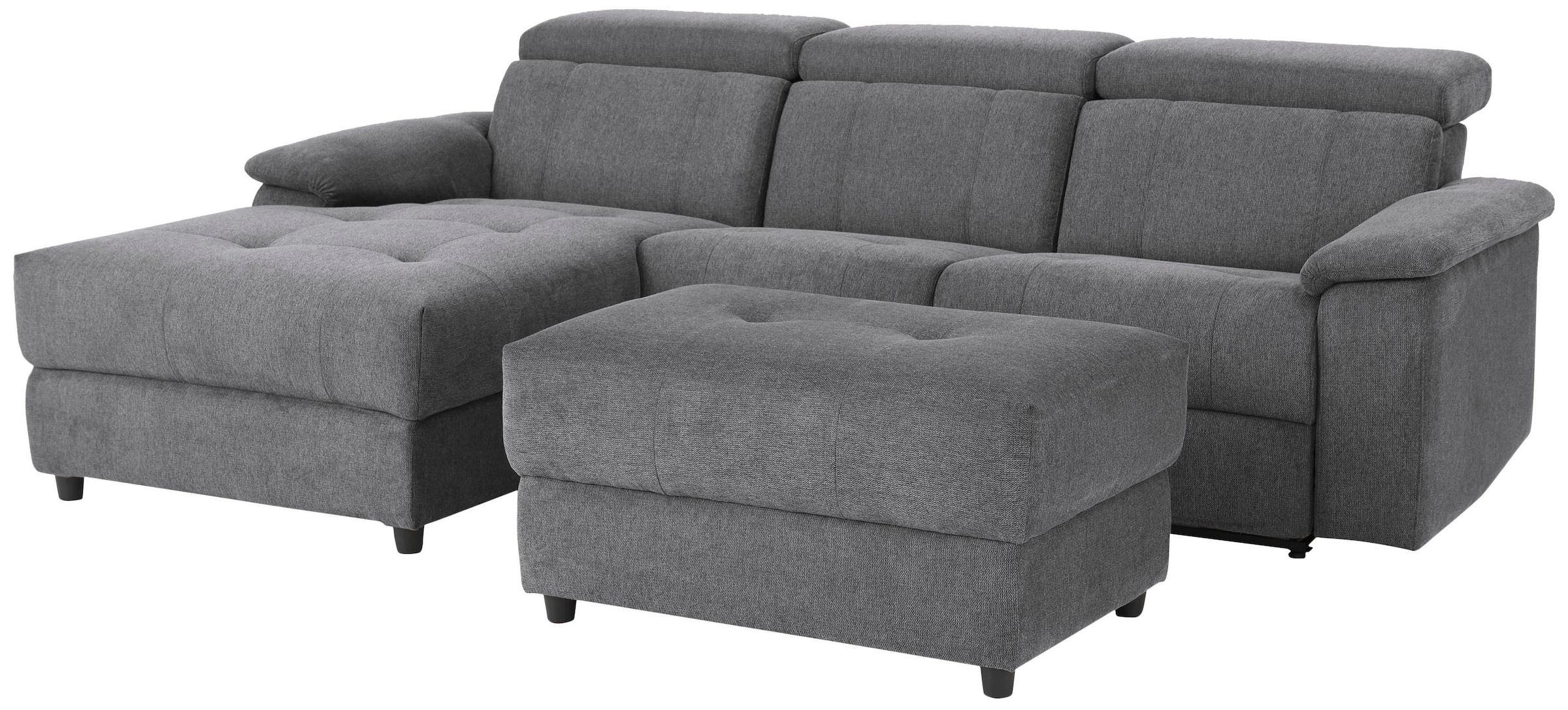 Home affaire Ecksofa »Binado, L-Form,«, mit manueller oder elektrischer Relaxfunktion mit USB-Anschluss