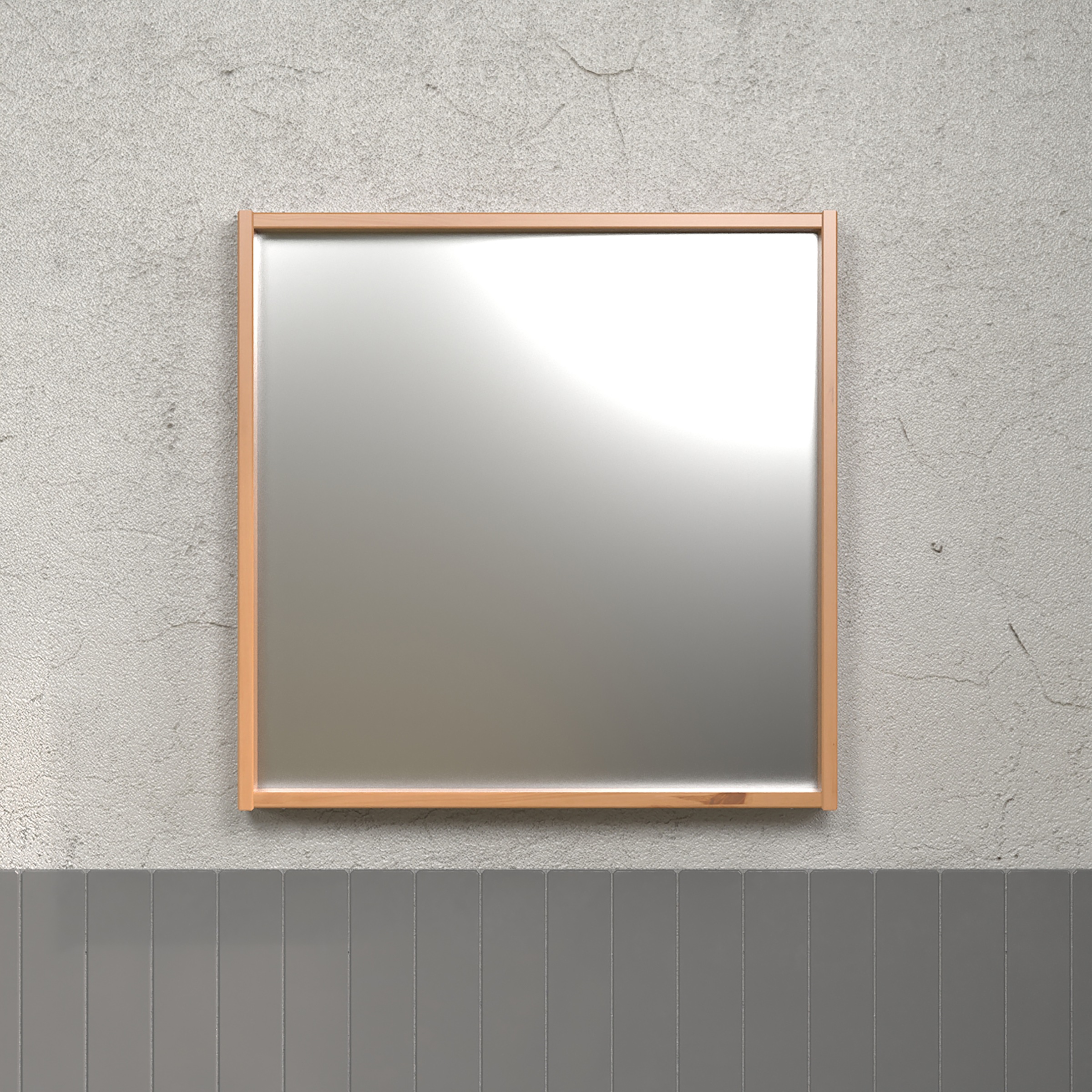 welltime Badspiegel »Kall« Spiegel mit Rahmen aus lackiertem Massivholz - M günstig online kaufen