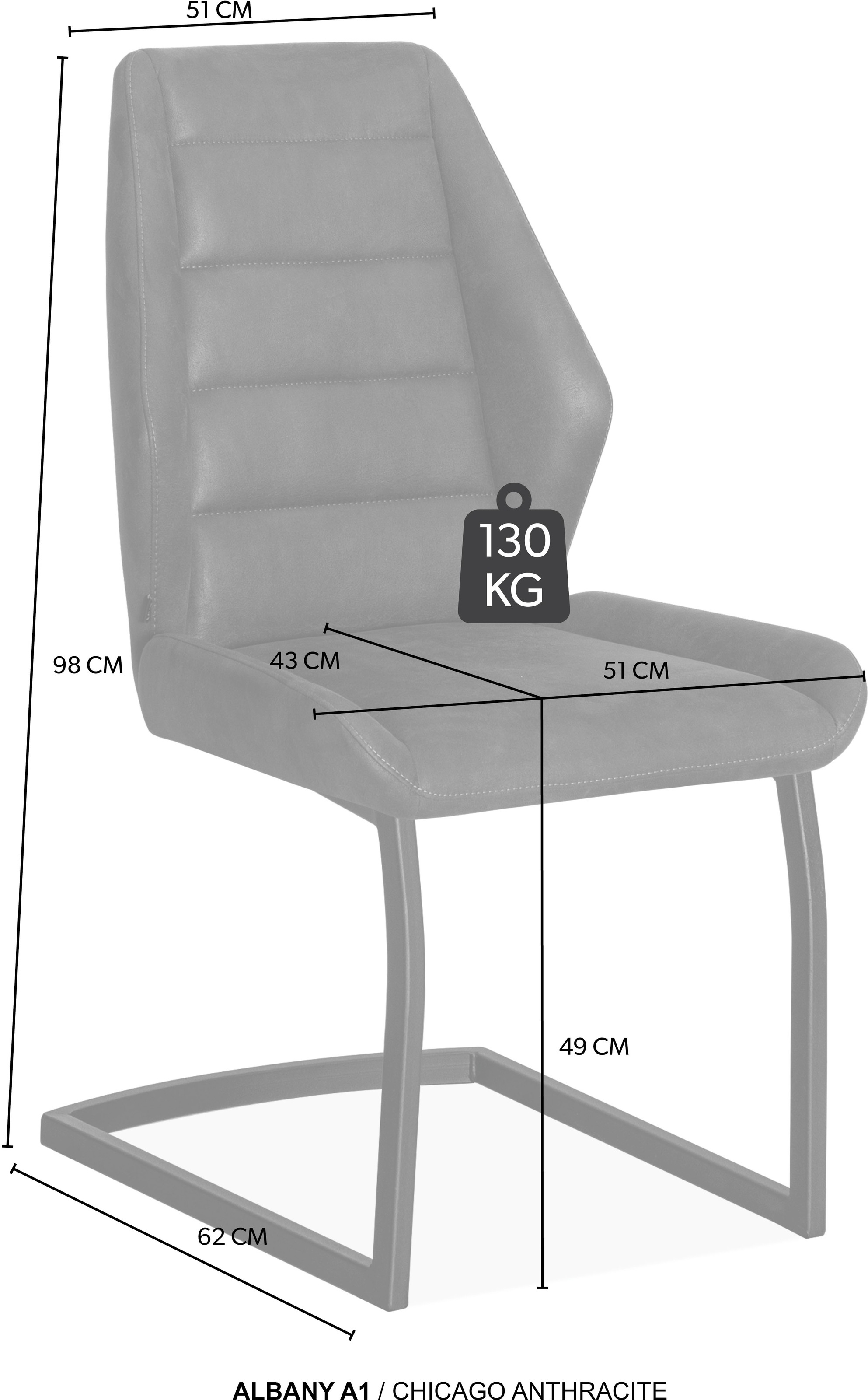 OMG Design Esszimmerstuhl »Albany« (Set) 1 Stk.Esszimmerstuhl, pflegeleichter Bezug
