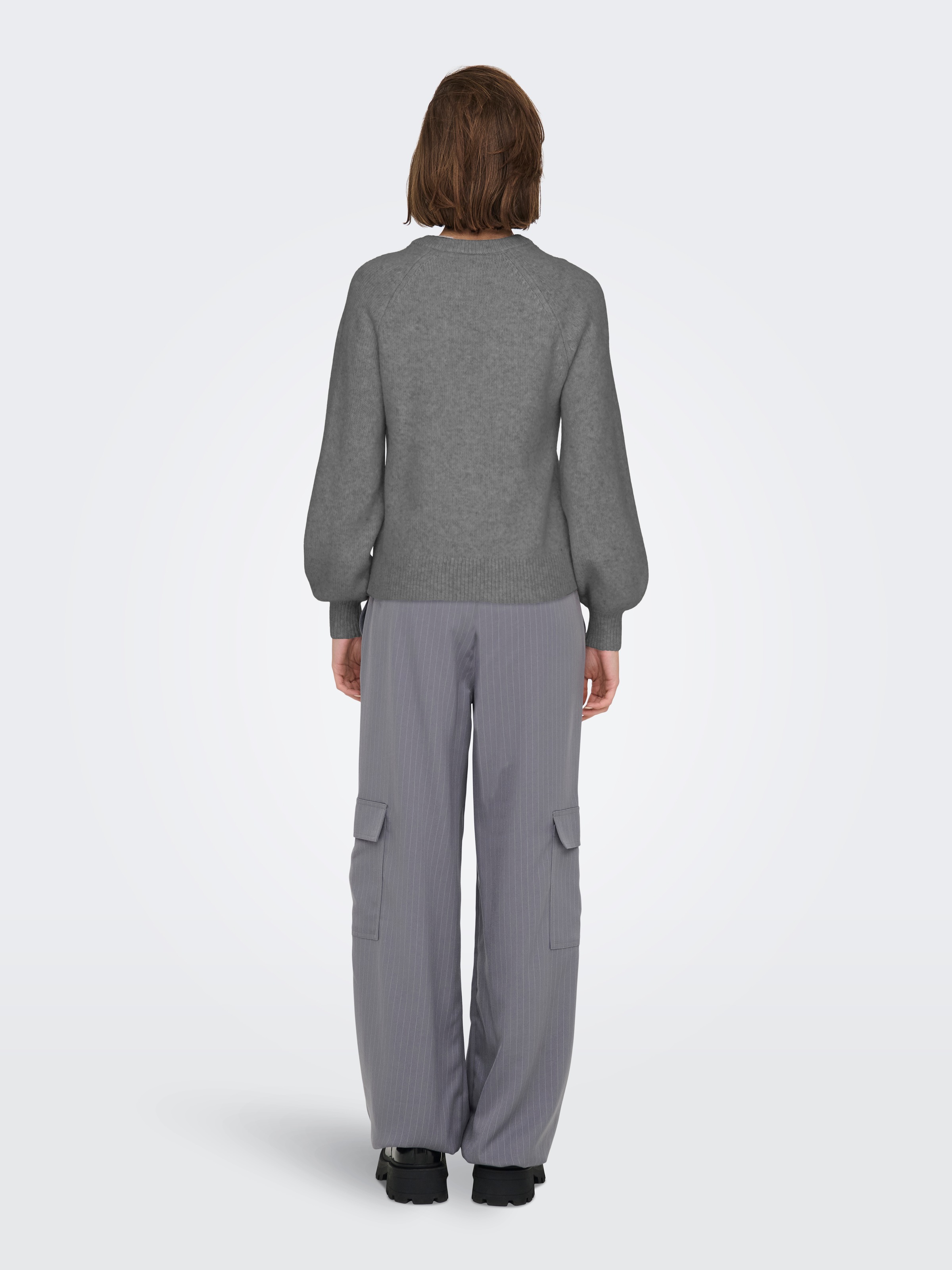 ONLY Strickpullover »ONLLAUREN LIFE LS O-NECK BUTTON KNT«