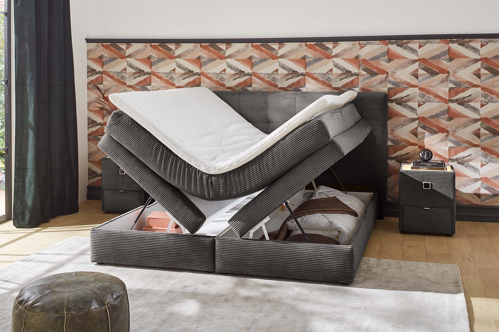 Jockenhöfer Gruppe Boxspringbett »Amy«, mit Bettkasten und Kaltschaum-Topper, erhältlich in 140 & 180cm Breite
