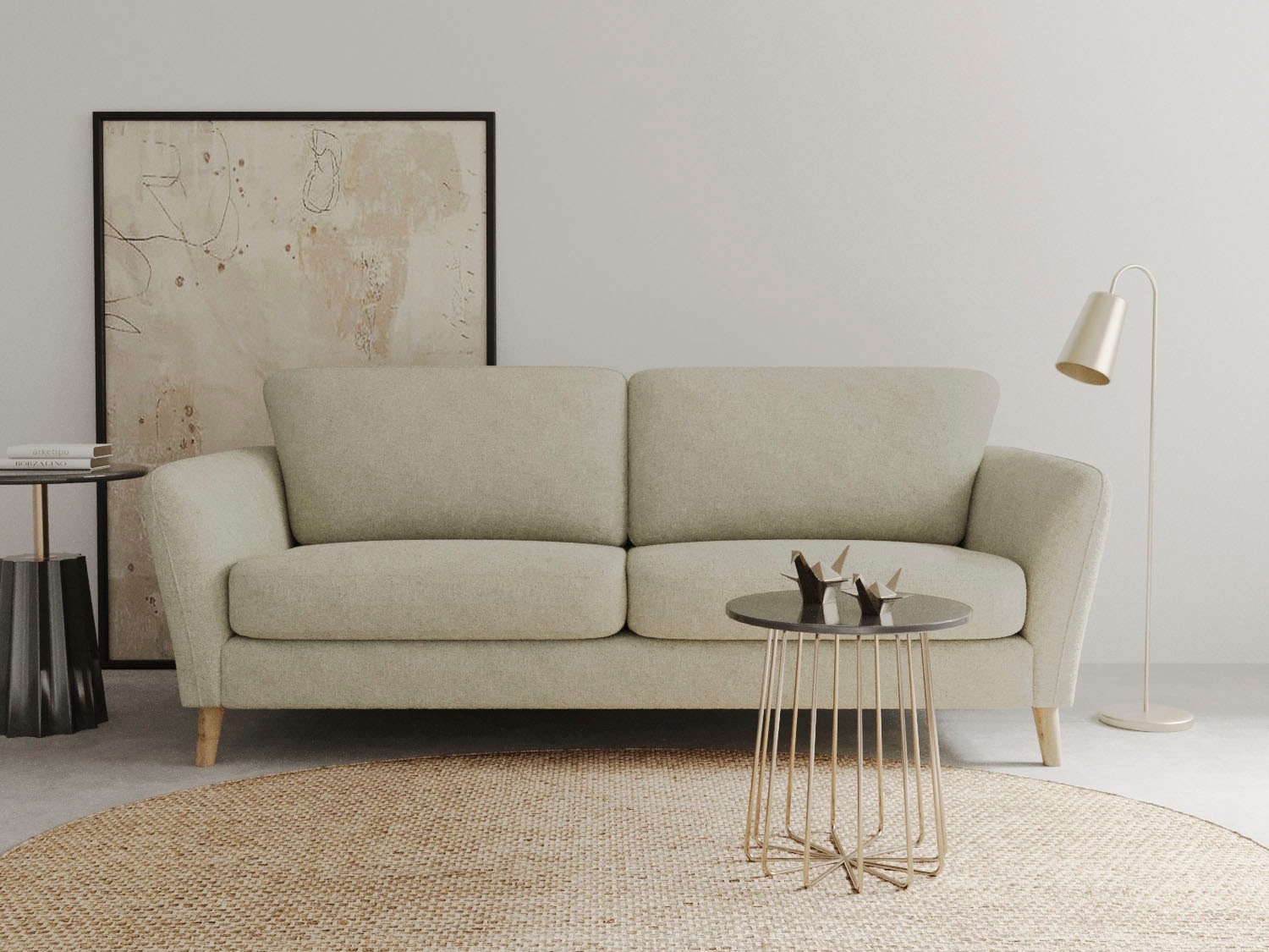 Home affaire 3-Sitzer »MARSEILLE 3er Sofa 206 cm, Cord, Flachgewebe, Strukt günstig online kaufen