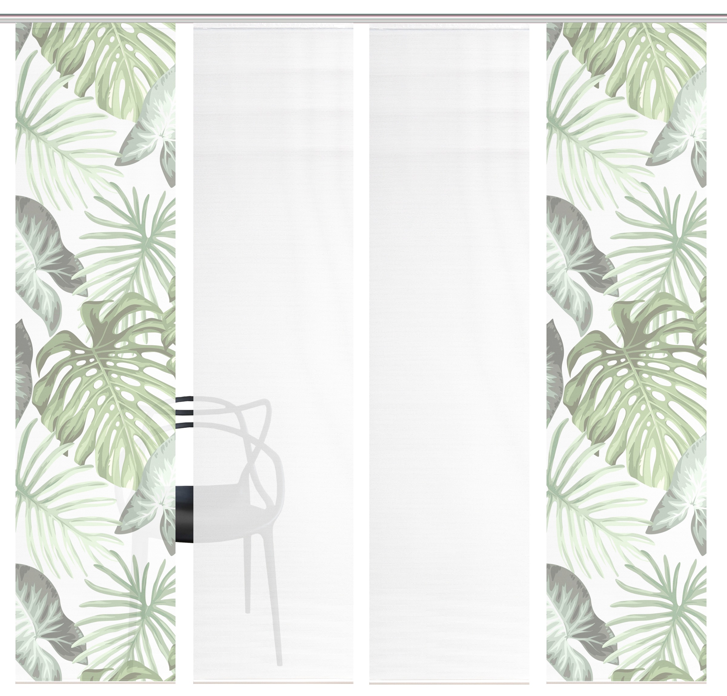 Vision S Schiebegardine »SANJA« Paneelwagen 4 Stk. tlg. Schiebevorhang,Bamb günstig online kaufen