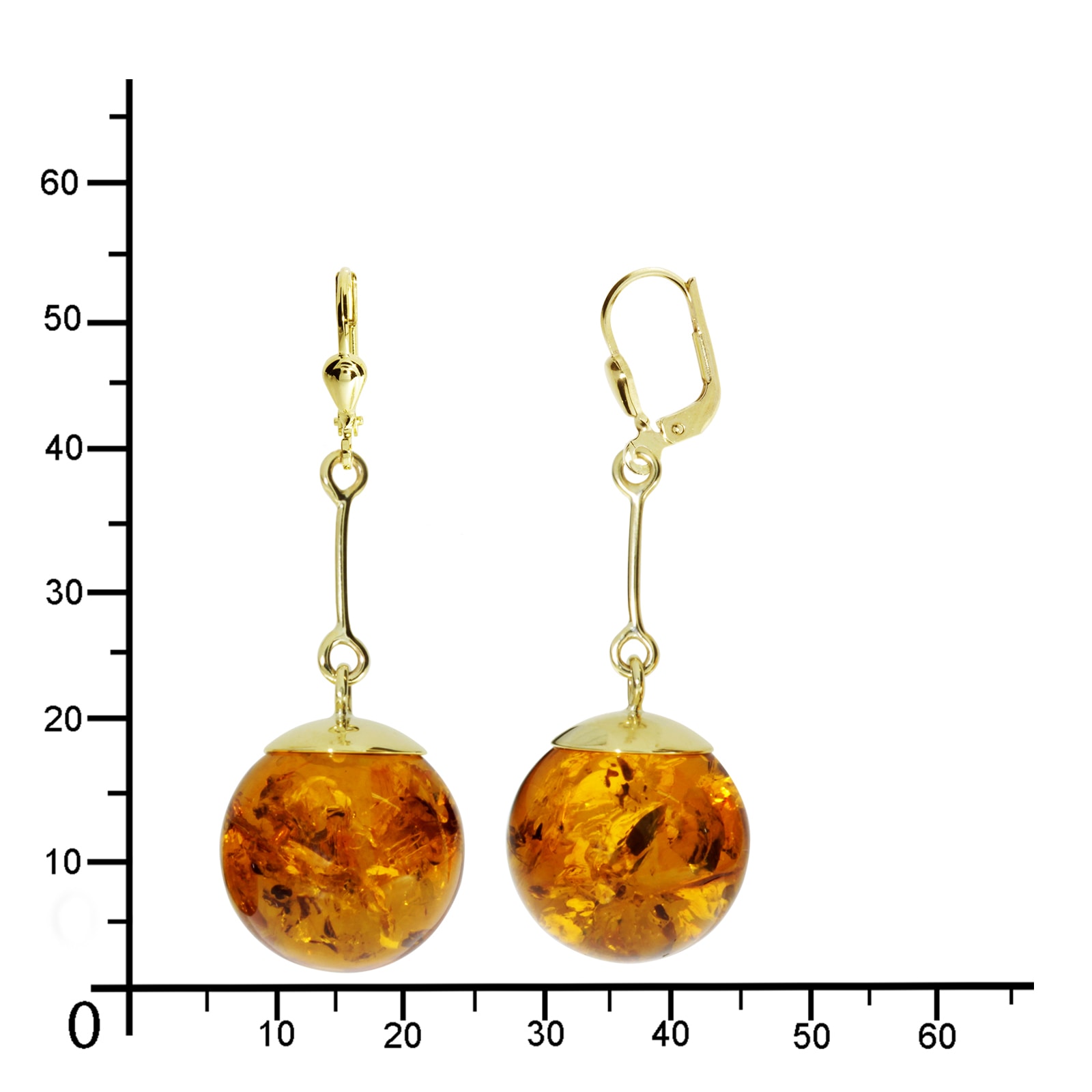 OSTSEE-SCHMUCK Paar Ohrhänger »Ostsee-Schmuck Ohrhänger Kugel 16 mm Ohrhänger Kugel 16 mm«