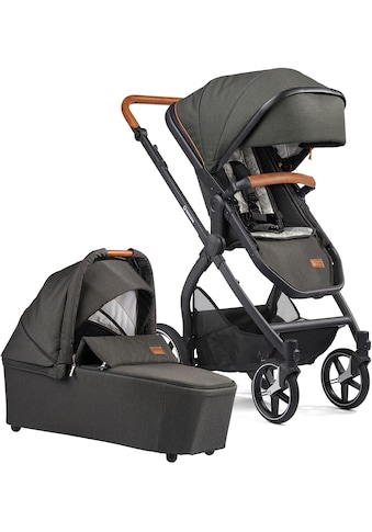 Kombi-Kinderwagen »FX4 Soft+ mit Aufsatz Life, schwarz/cognac, dark olive«