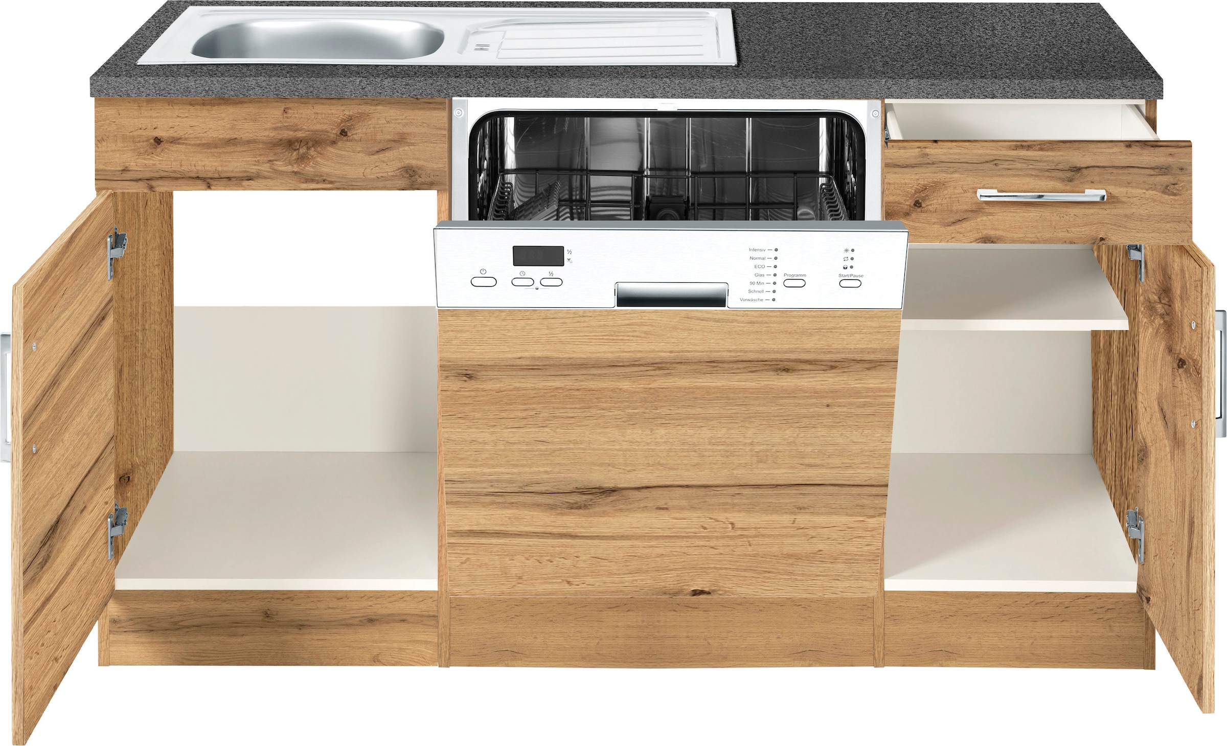 KOCHSTATION Winkelküche »KS-Colmar«, mit E-Geräten, Stellbreite 210/300 cm