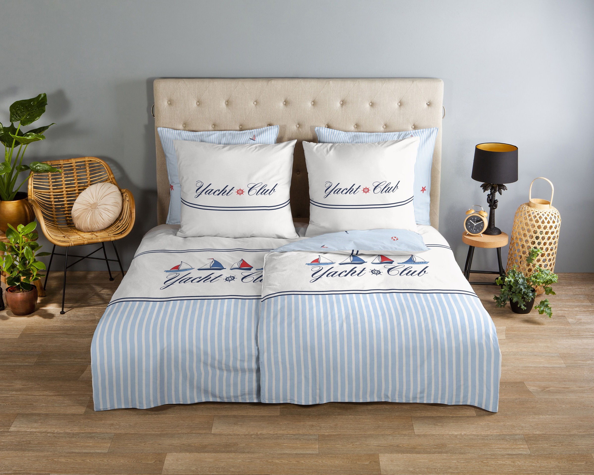 good morning Wendebettwäsche »Yachtclub«, 100% Baumwolle, Renforcé, Reißver günstig online kaufen