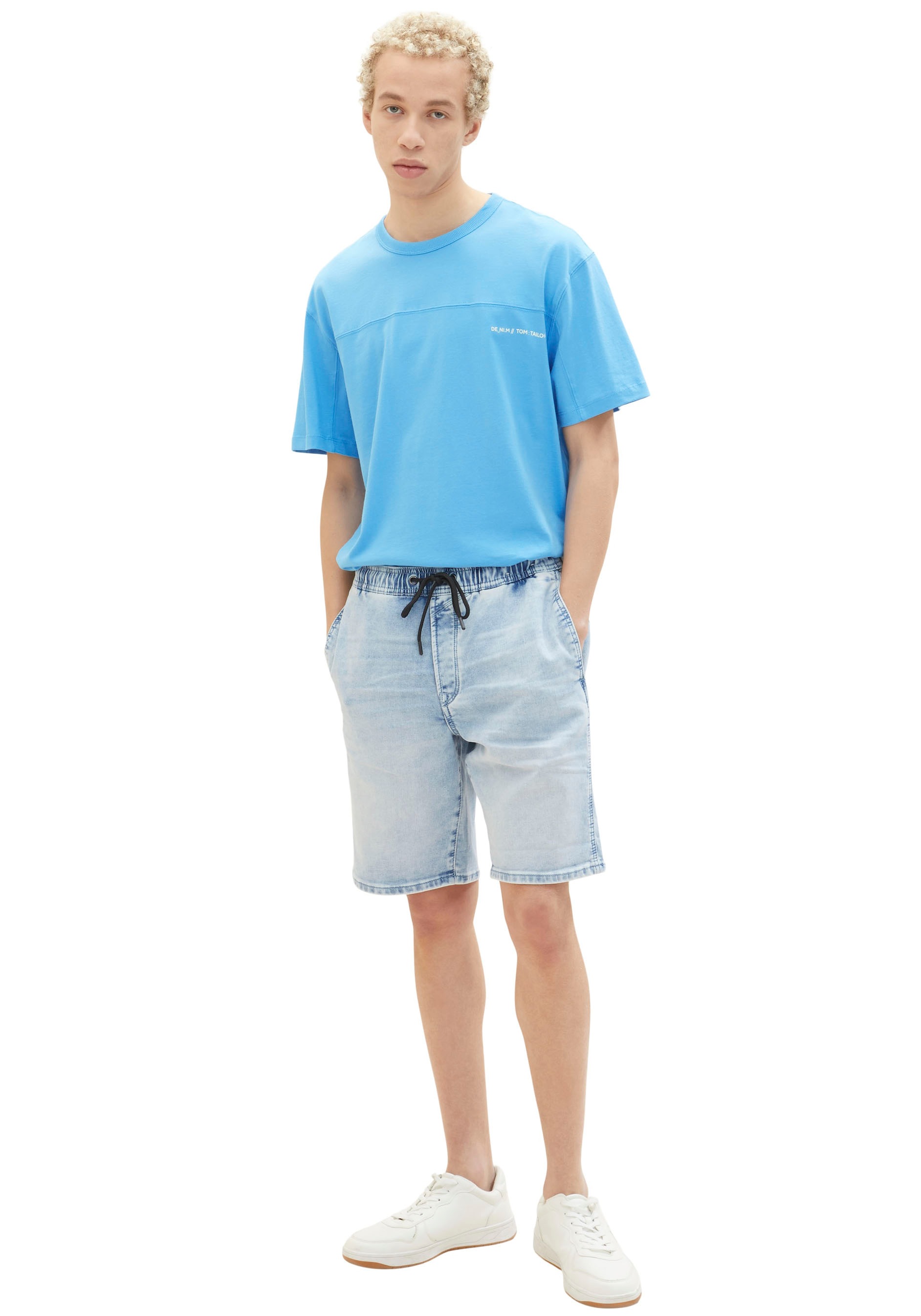 4. Bild von TOM TAILOR Denim Jeansshorts, mit elastischem Tunnelzugbund