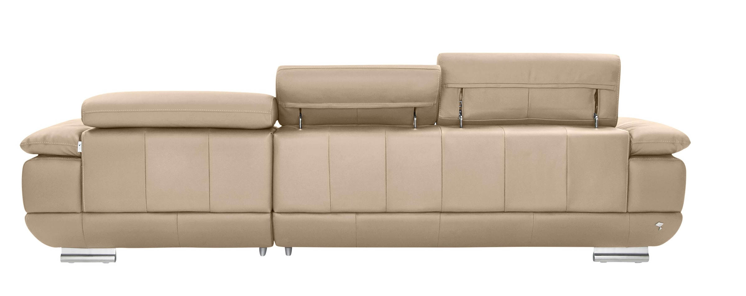 CALIA ITALIA Ecksofa »Magic, ein italienisches Sofa zum Träumen, erstklassiger Sitzkomfort«, mit verstellbaren Kopfteilen, in 2 Lederqualitäten