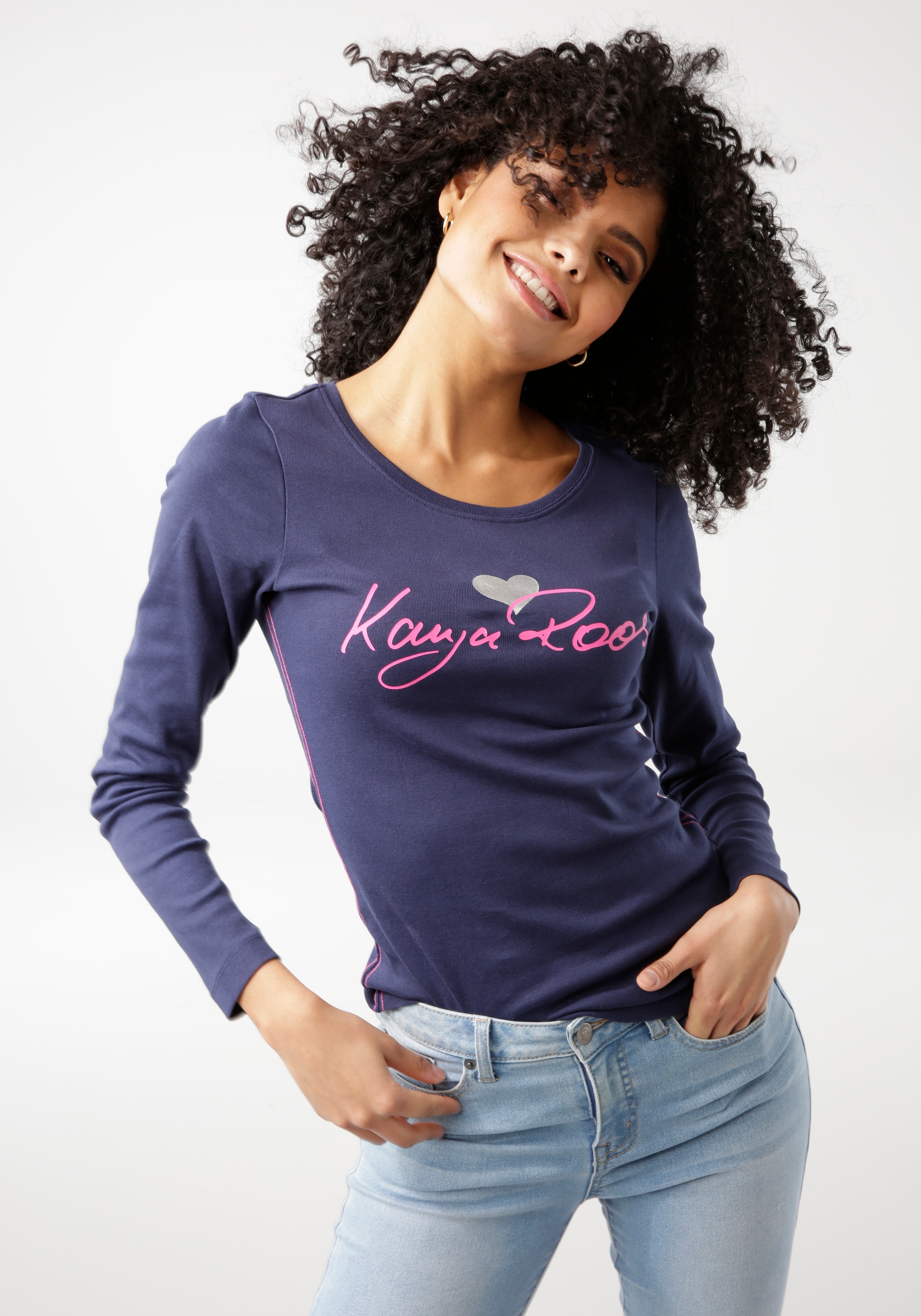 KangaROOS Langarmshirt, liebevollem Online-Shop kaufen im mit Logo-Print