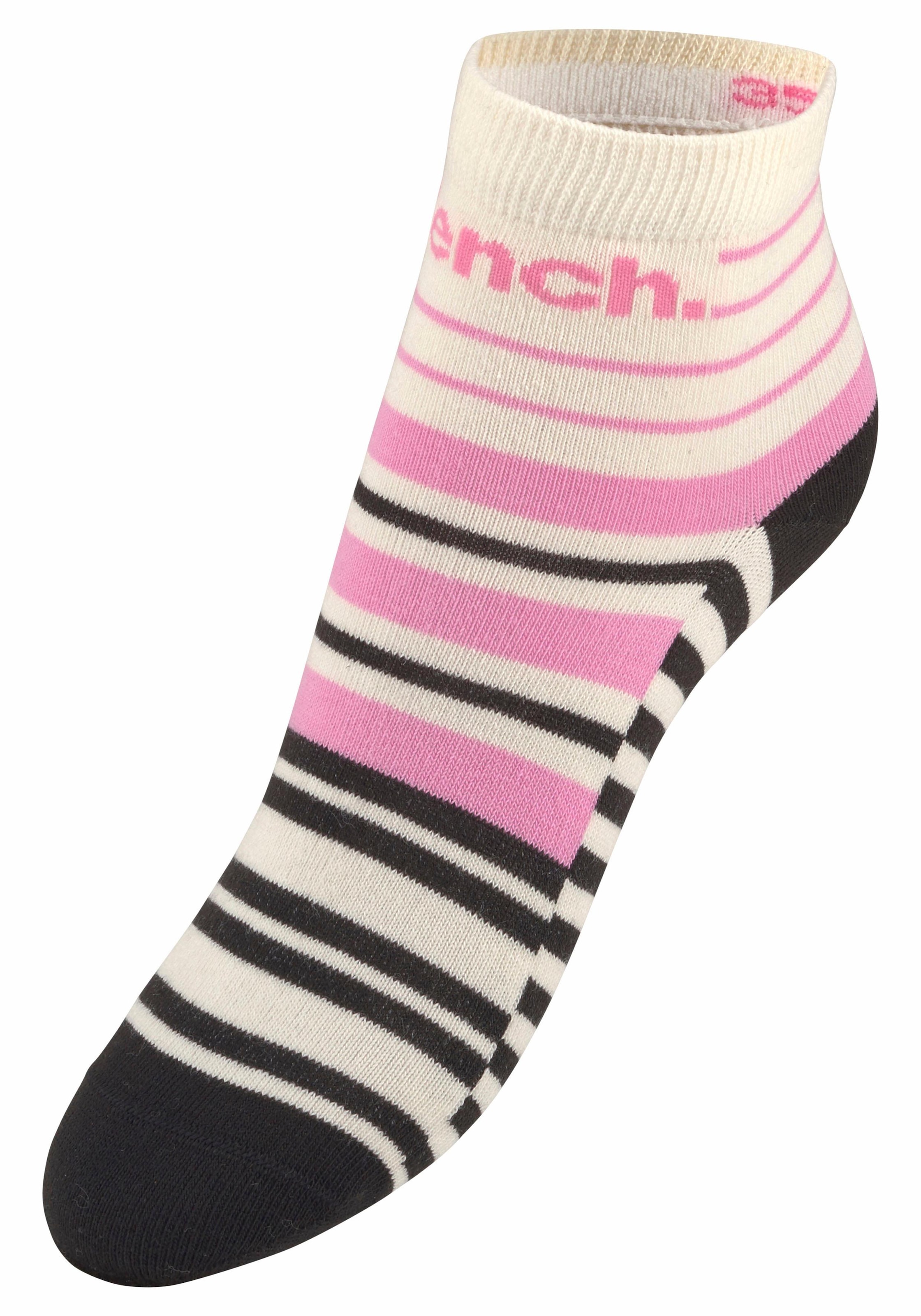 Bench. Kurzsocken, (Set, 5 Paar), im Streifendesign