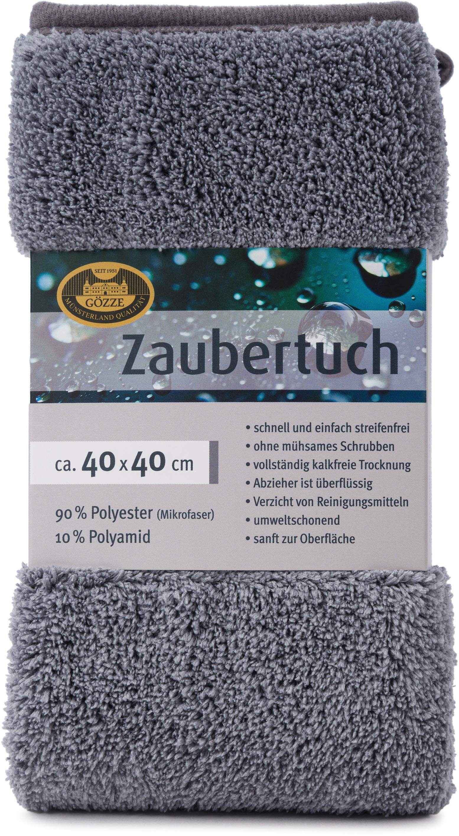 Gözze Mikrofasertuch »Zaubertuch«, Mikrofaser, 40 cmx40 cm, (Set, 2 St.), hohe Wasseraufnahme, extrem saugstark, zum reinigen und trocknen