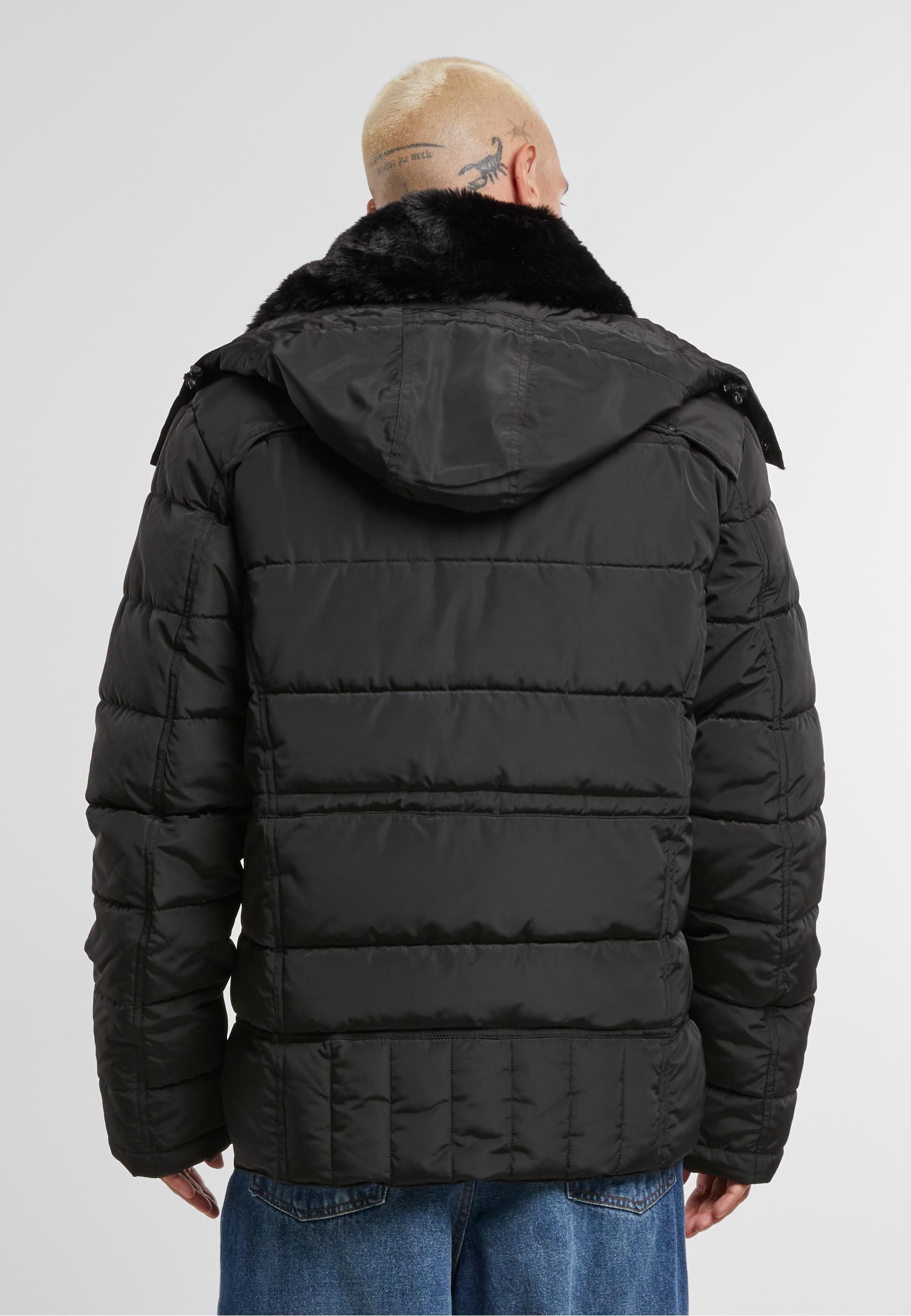 URBAN CLASSICS Winterjacke »Urban Classics Puffer Jacket With Detachable Fur Collar« 1 Stk. tlg. ohne Kapuze