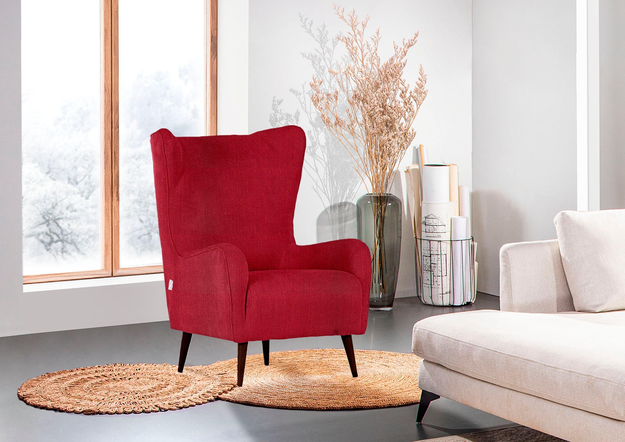 Gutmann Factory Ohrensessel »Vigo« Gestell antikfarben oder eiche natur