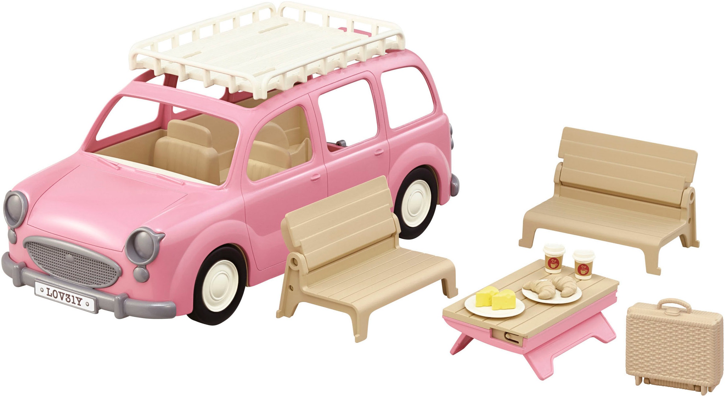 Sylvanian Families Spielzeug-Auto »Spielset Familienauto mit Picknickzubehör (5535)«