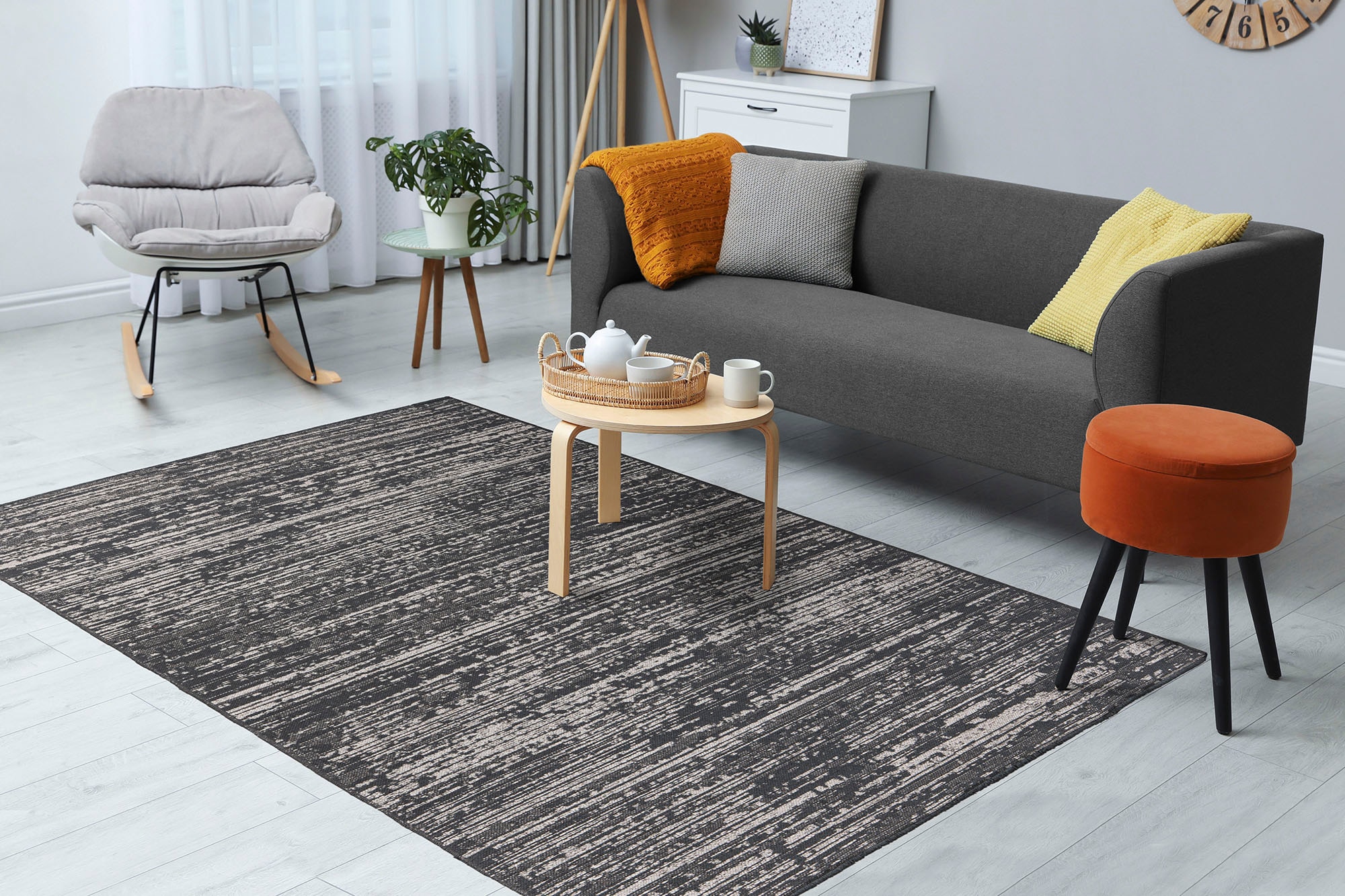 Kayoom Teppich »Kalevi 100«, rechteckig, 8 mm Höhe, Flachgewebe