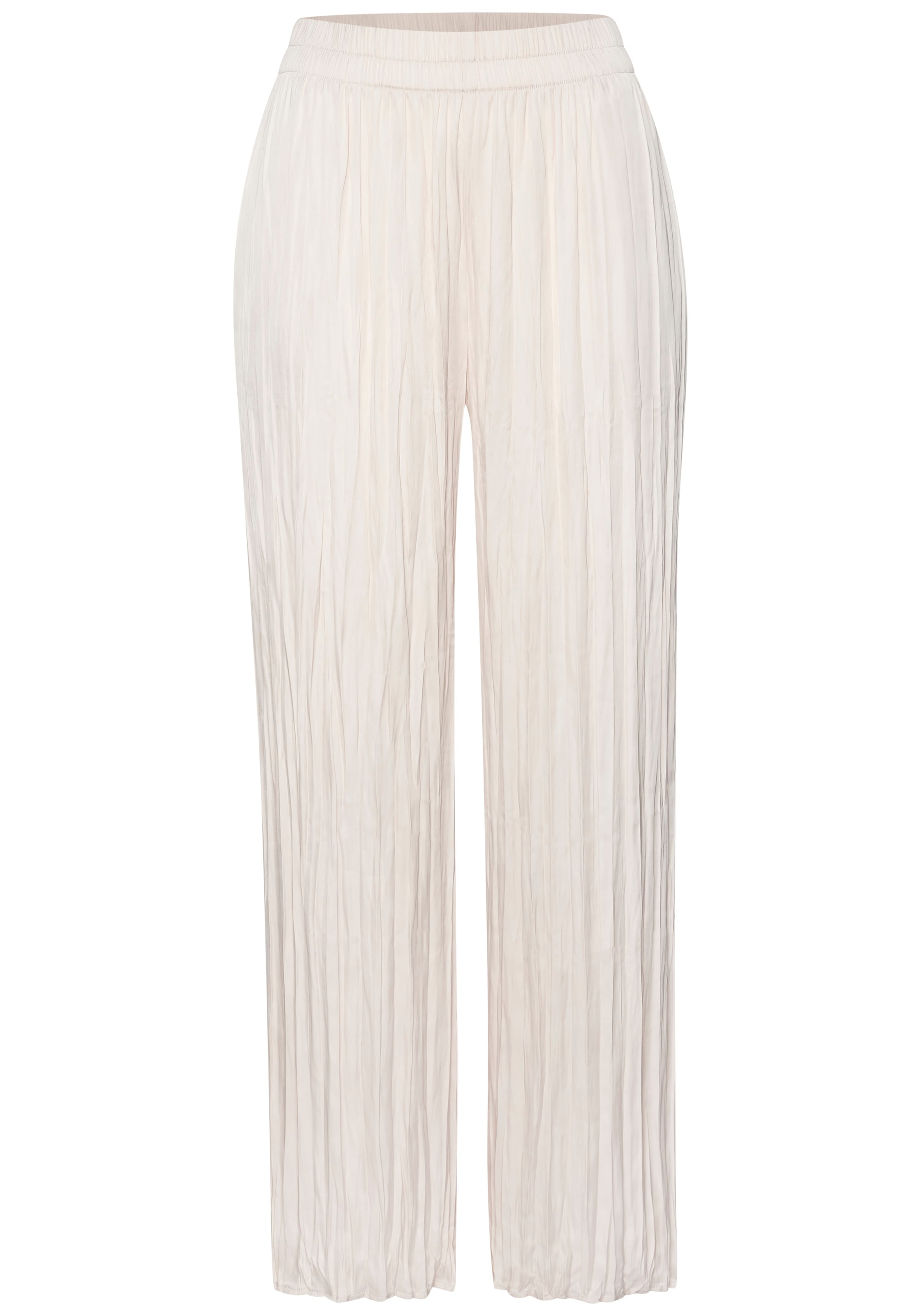 LASCANA Palazzohose  mit Plisseefalten, leichte Satinqualität. luftige Sommerhose, elegant