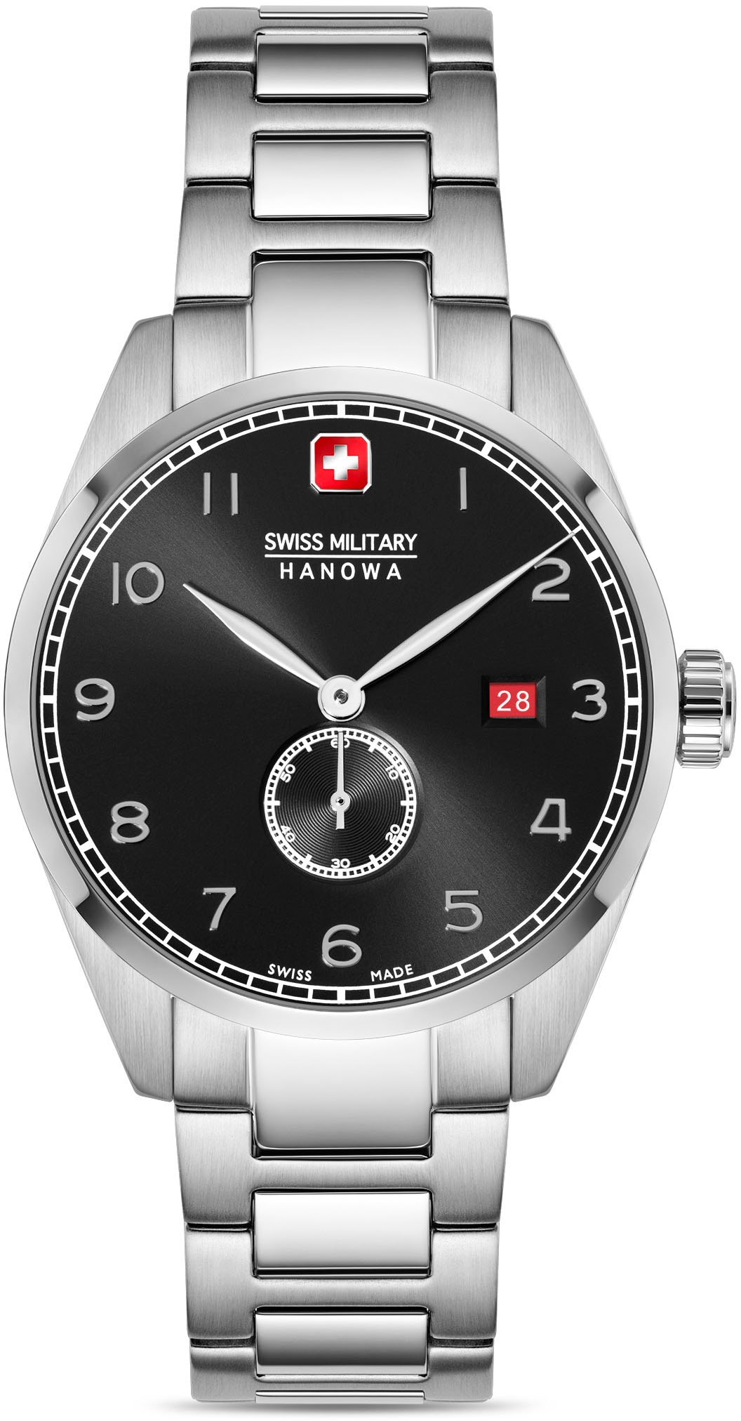 Swiss Military Hanowa Quarzuhr »LYNX, SMWGH0000704«, Armbanduhr, Herrenuhr, Datum, Saphirglas, Swiss Made