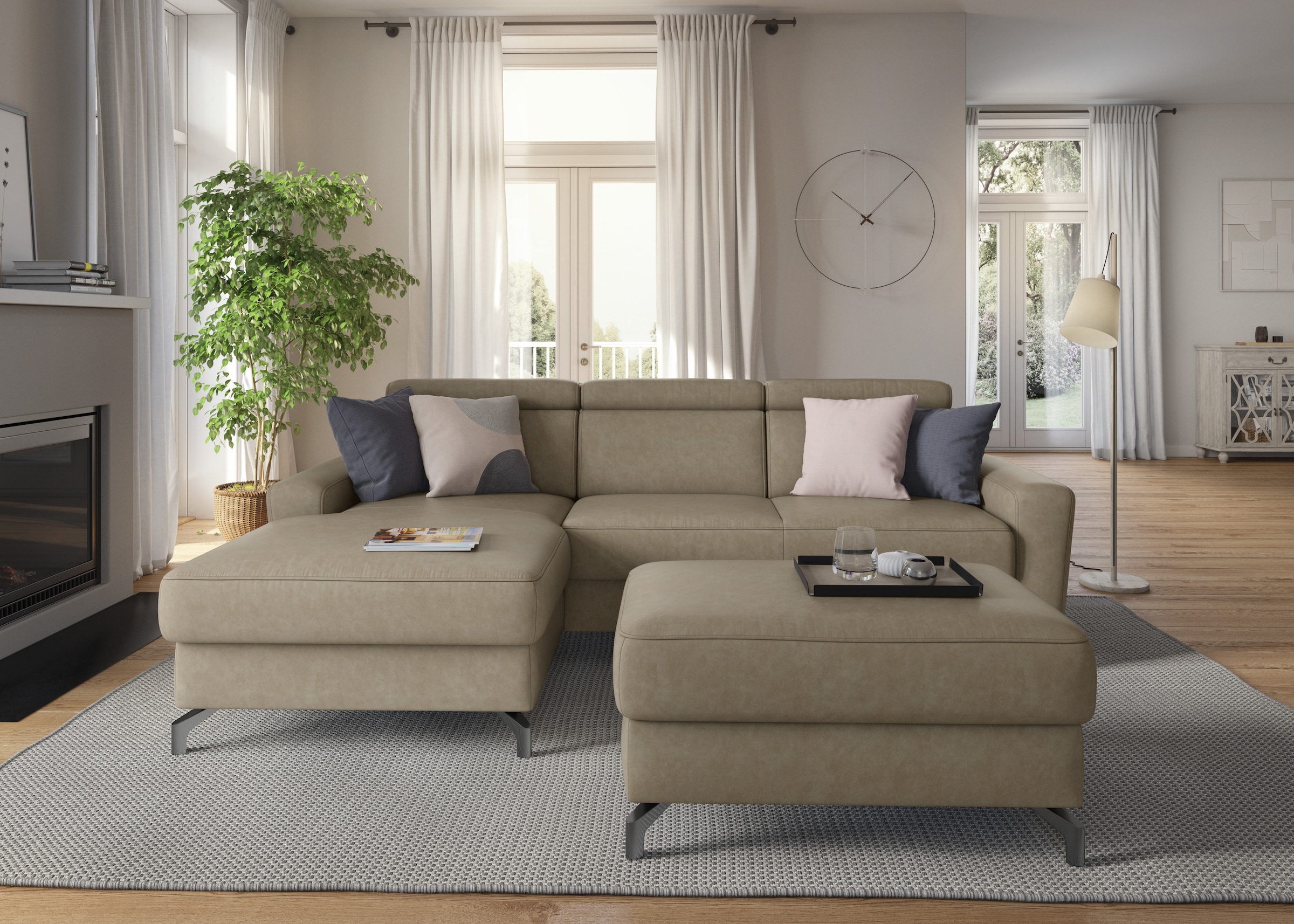 sit&more Ecksofa »Scarlett L-Form«, inklusive Kopfteilverstellung, wahlweis günstig online kaufen
