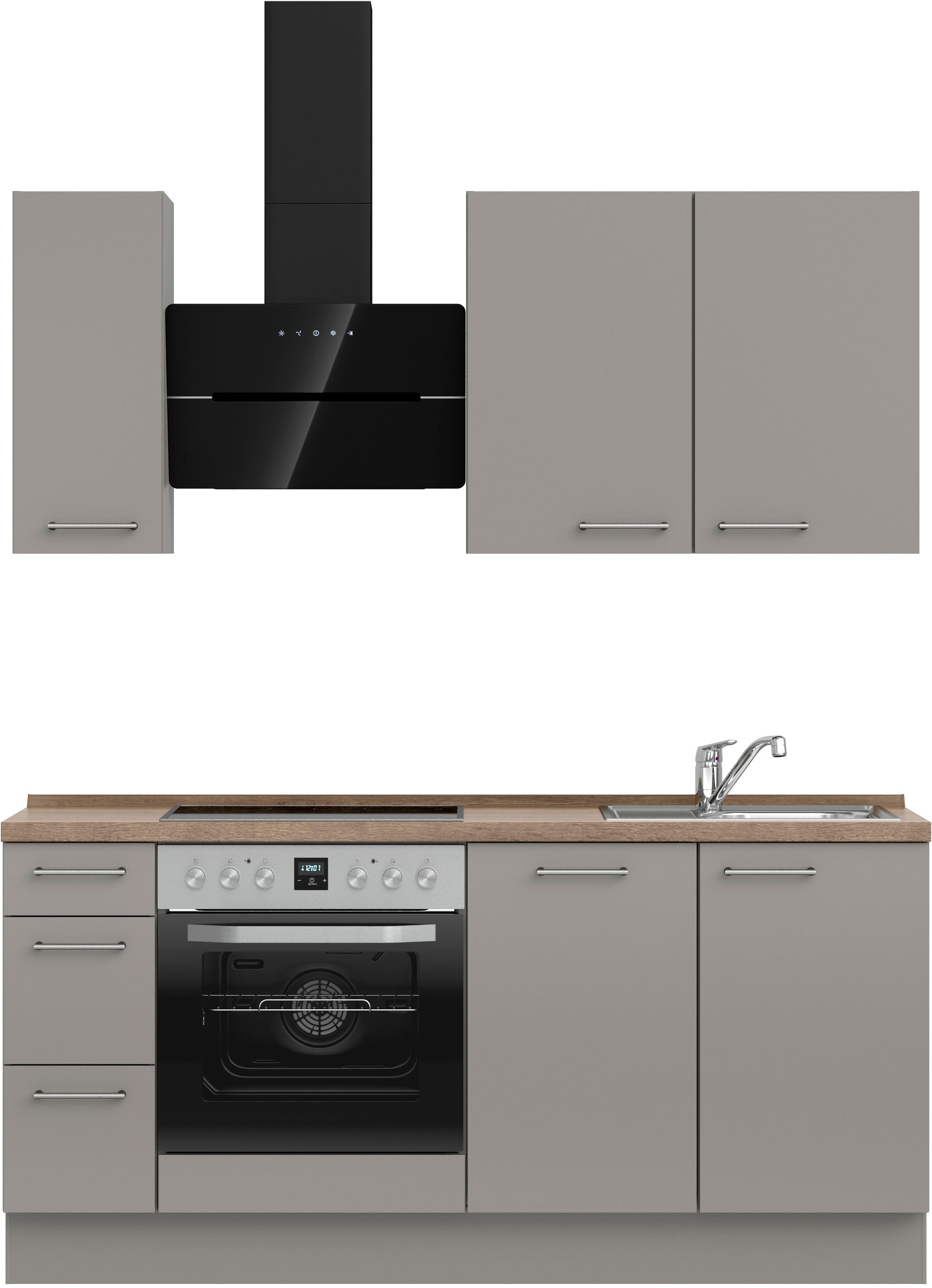 nobilia® Küchenzeile »"Laser II", Ausrichtung wählbar, Breite 180 cm« vormo günstig online kaufen