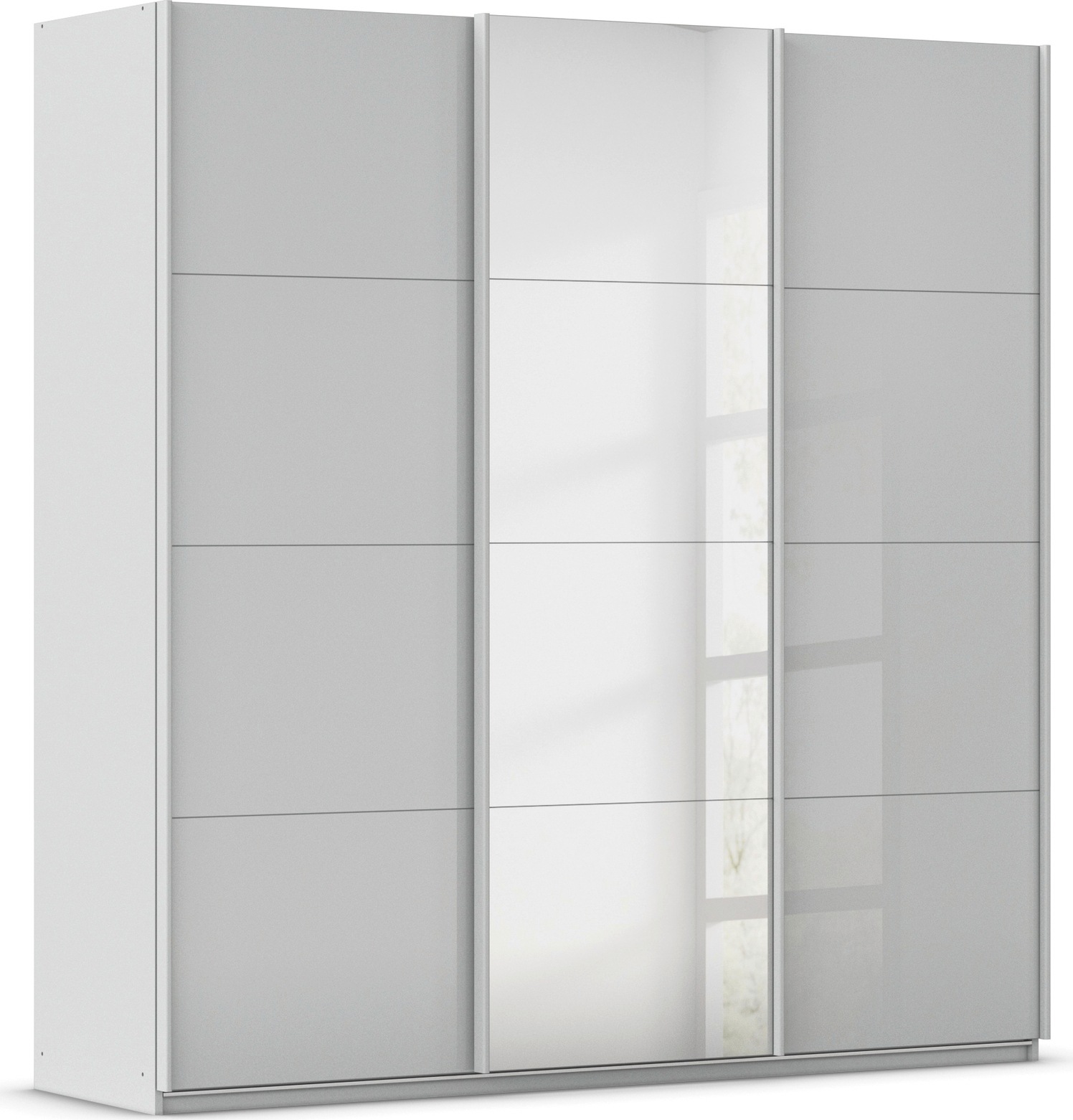 rauch Schwebetürenschrank »Kleiderschrank Kleiderschränke Schrank Garderobe AGORDO mit Glasfront«, durchdachte Innenausstattung, in 4 Breiten und 2 Höhen MADE IN GERMANY