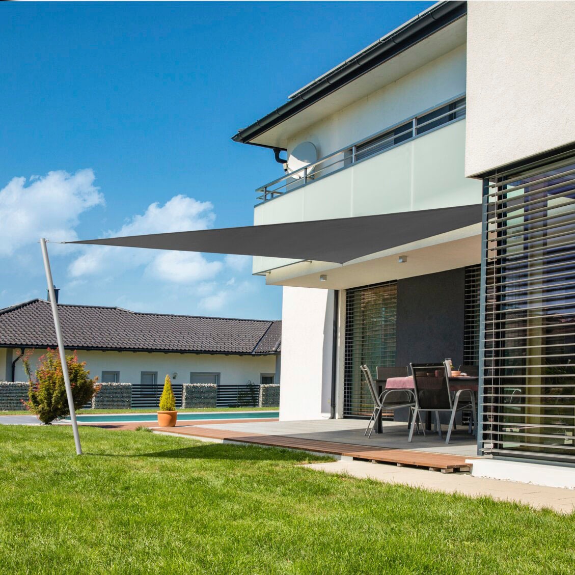 Windhager Sonnensegel »Cannes Dreieck«, 3x3x3m, anthrazit