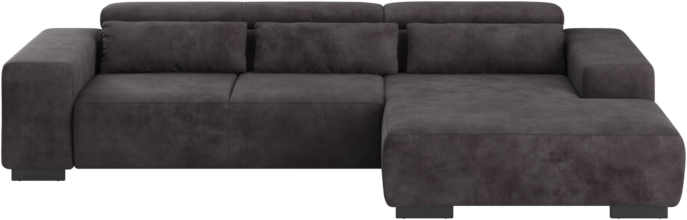 COTTA Ecksofa »Side L-Form, mit Kopfteilverstellung & 3 Nierenkissen«, optional motorische Sitztiefenverstellung
