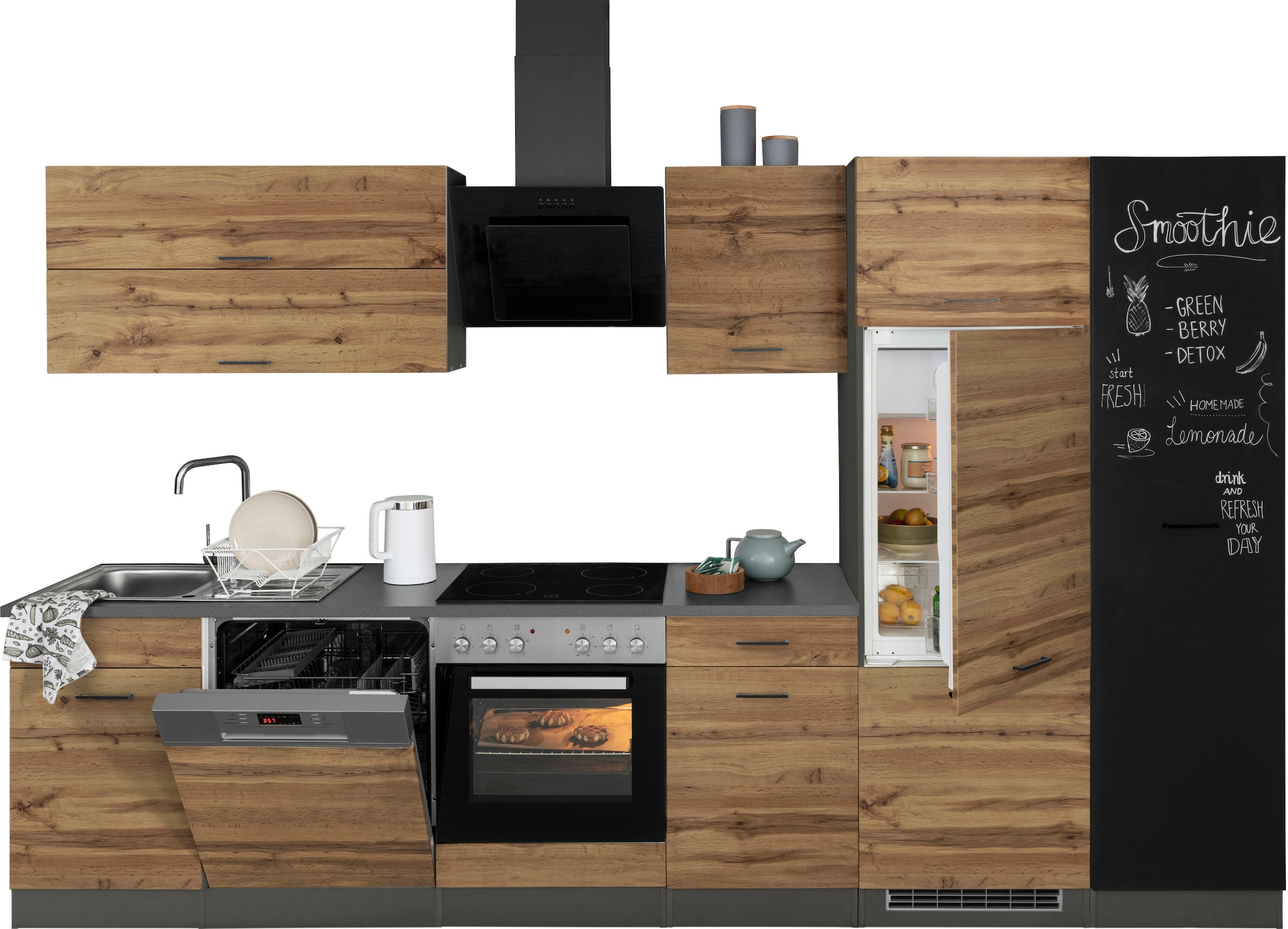 KOCHSTATION Küchenzeile »KS-Trier«, ohne E-Geräte, Breite 330 cm günstig online kaufen