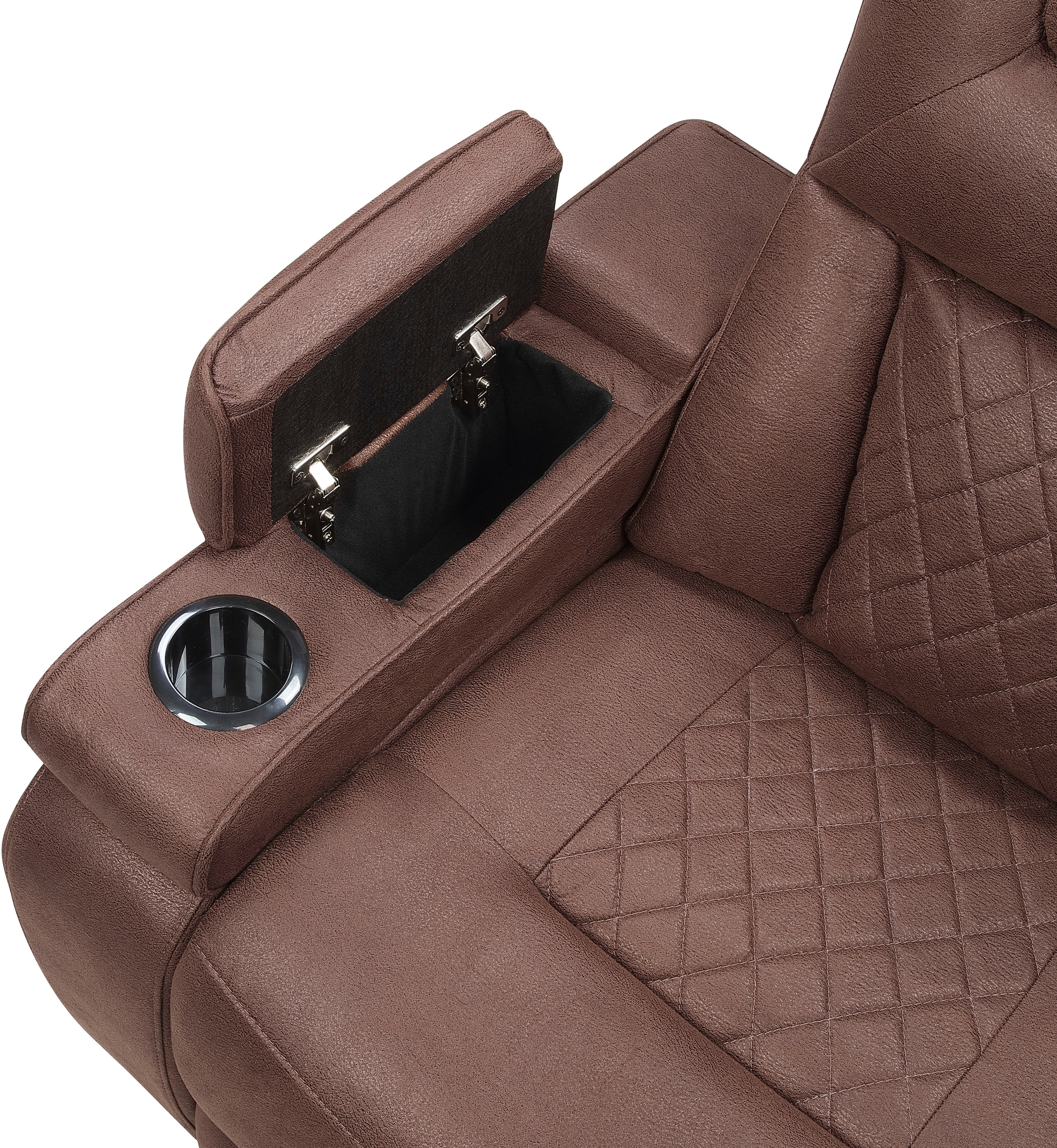 ATLANTIC home collection 3-Sitzer »Faris« Zwei Relaxfunktionen, klappbare Konsole mit Getränkehalter