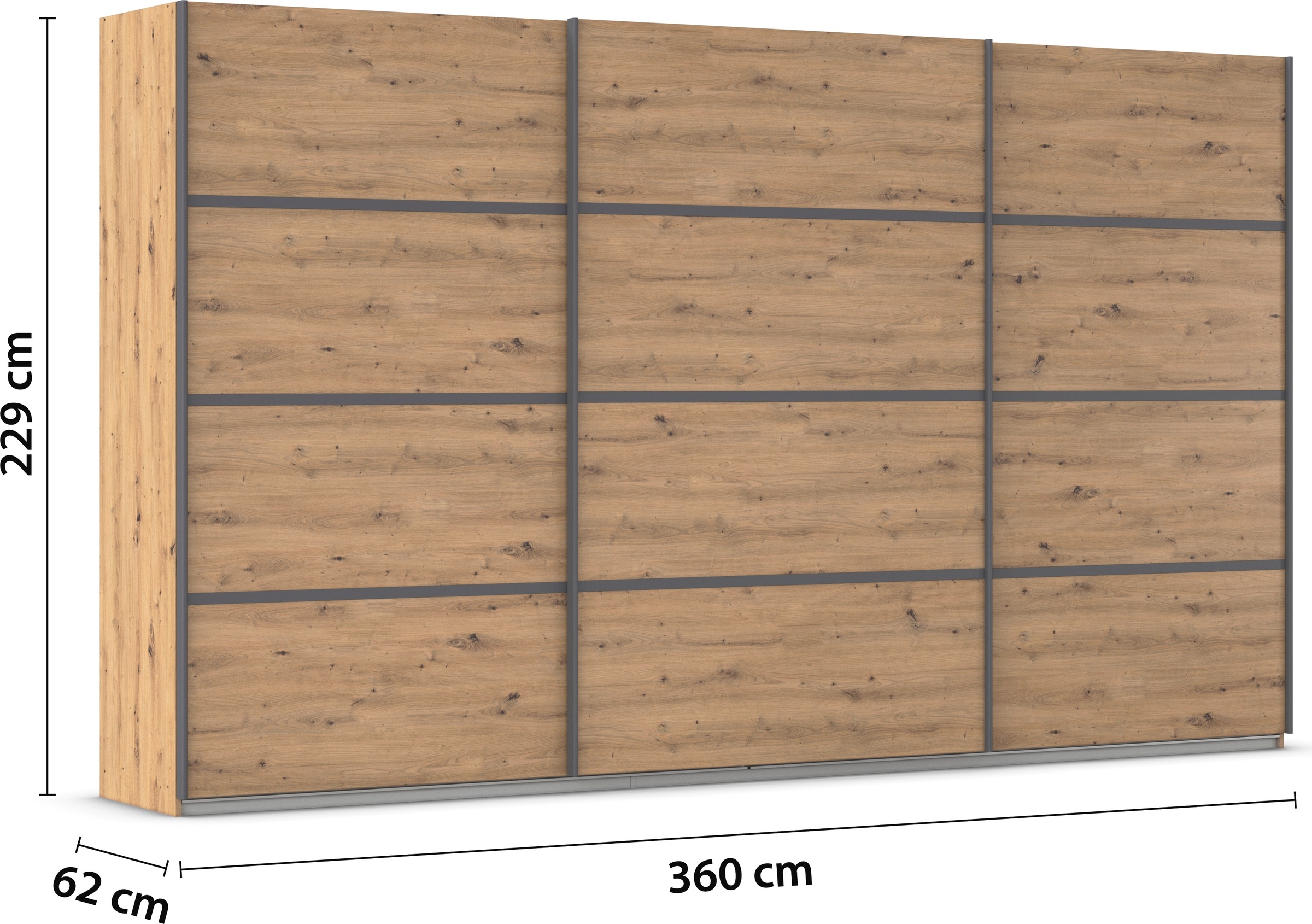 rauch Kleiderschrank »Schwebetürenschrank Garderobe Schrank TOP ANGEBOT Avola«, (in 3 verschiedenen Ausstattungen BASIC/CLASSIC/PREMIUM), mit eleganten Zierleisten in Chrom, Schwarz oder Weiß MADE IN GERMANY