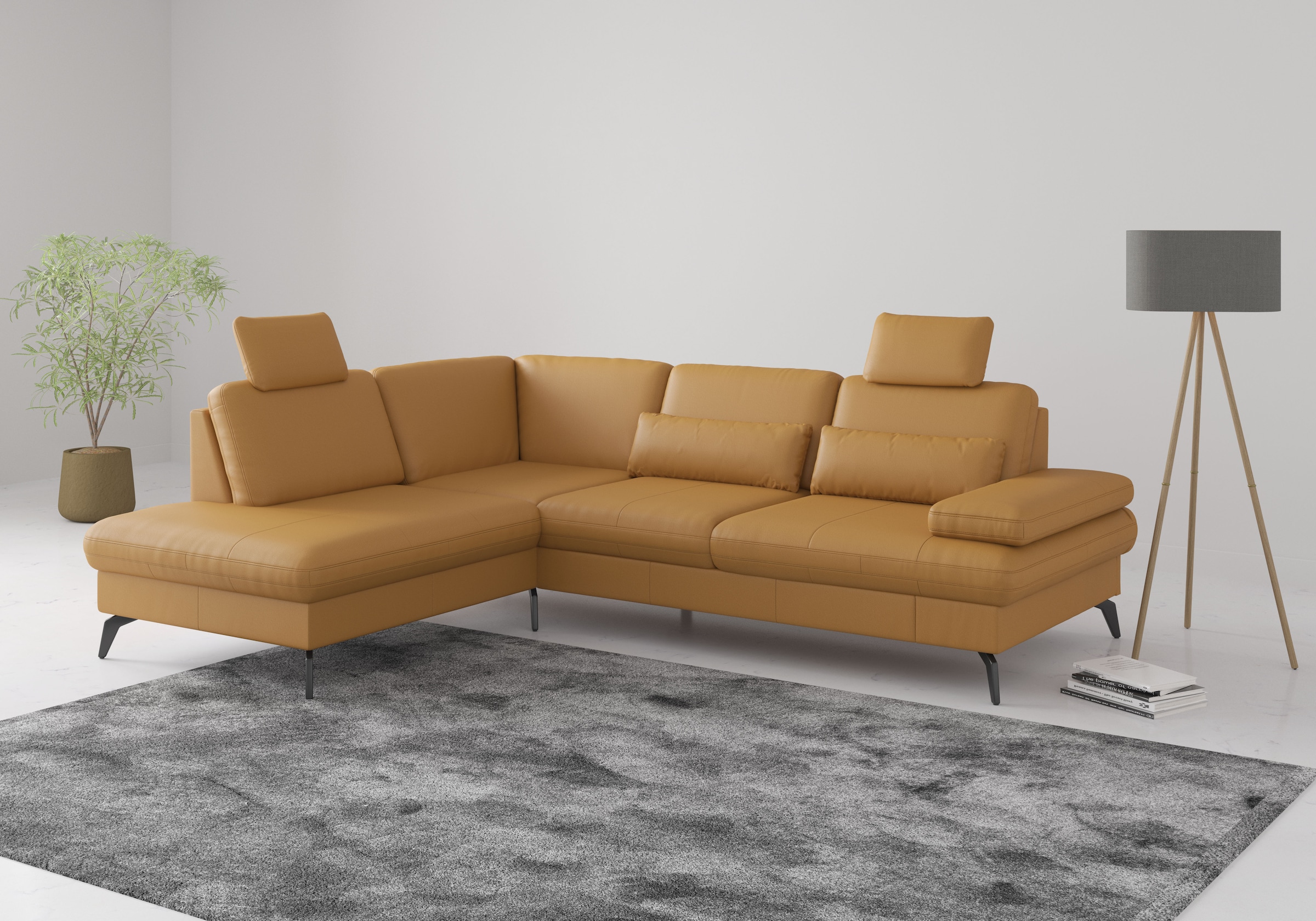 sit&more Ecksofa »Morris L-Form, inkl. Sitztiefenverstellung«, wahlweise mit Armteilverstellung, Bettfunktion & Bettkasten
