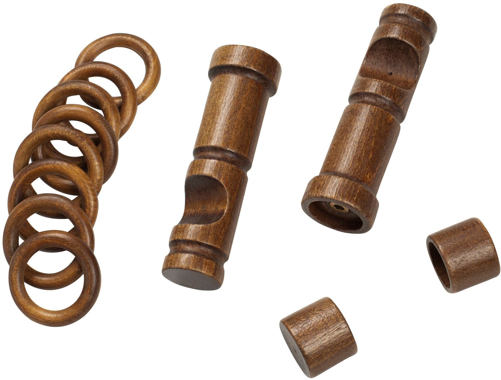 SN DECO GROUP Gardinenstange »Cafiro«, 1 läufig-läufig, Fixmaß, 28 mm, Holz, verschiedene Längen und Farben, Komplettset