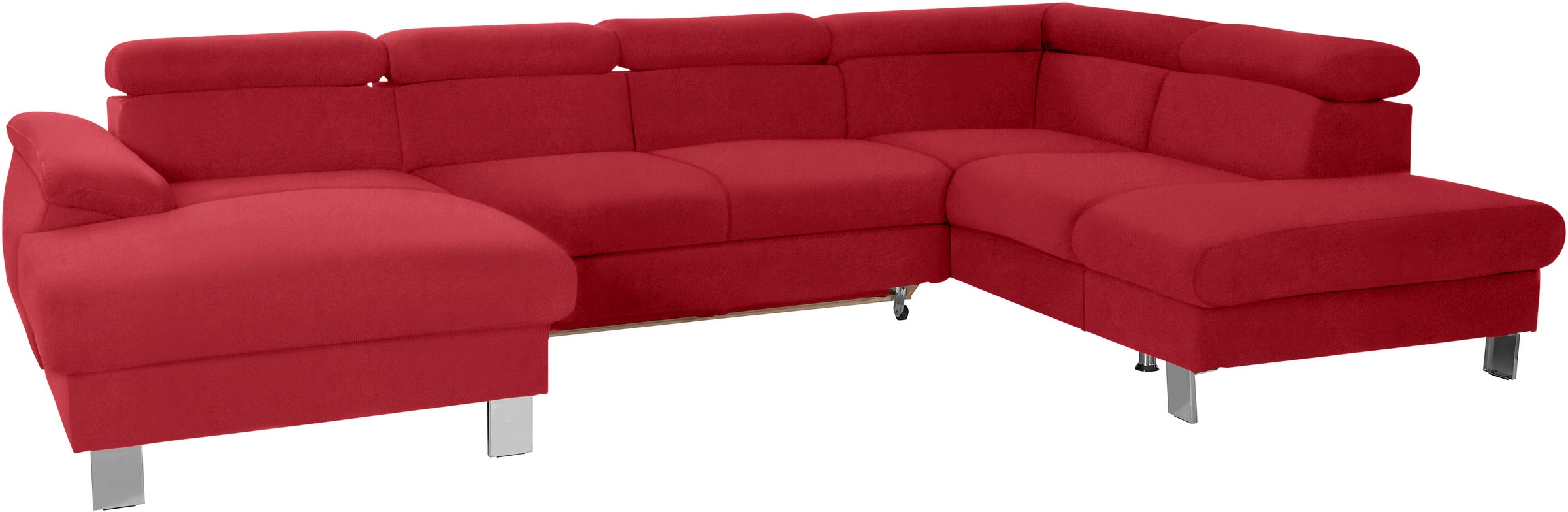 COTTA Wohnlandschaft »Komaris U-Form, B: 320 cm«, mit Kopfteilverstellung, optional Bettfunktion, Bettkasten & Licht