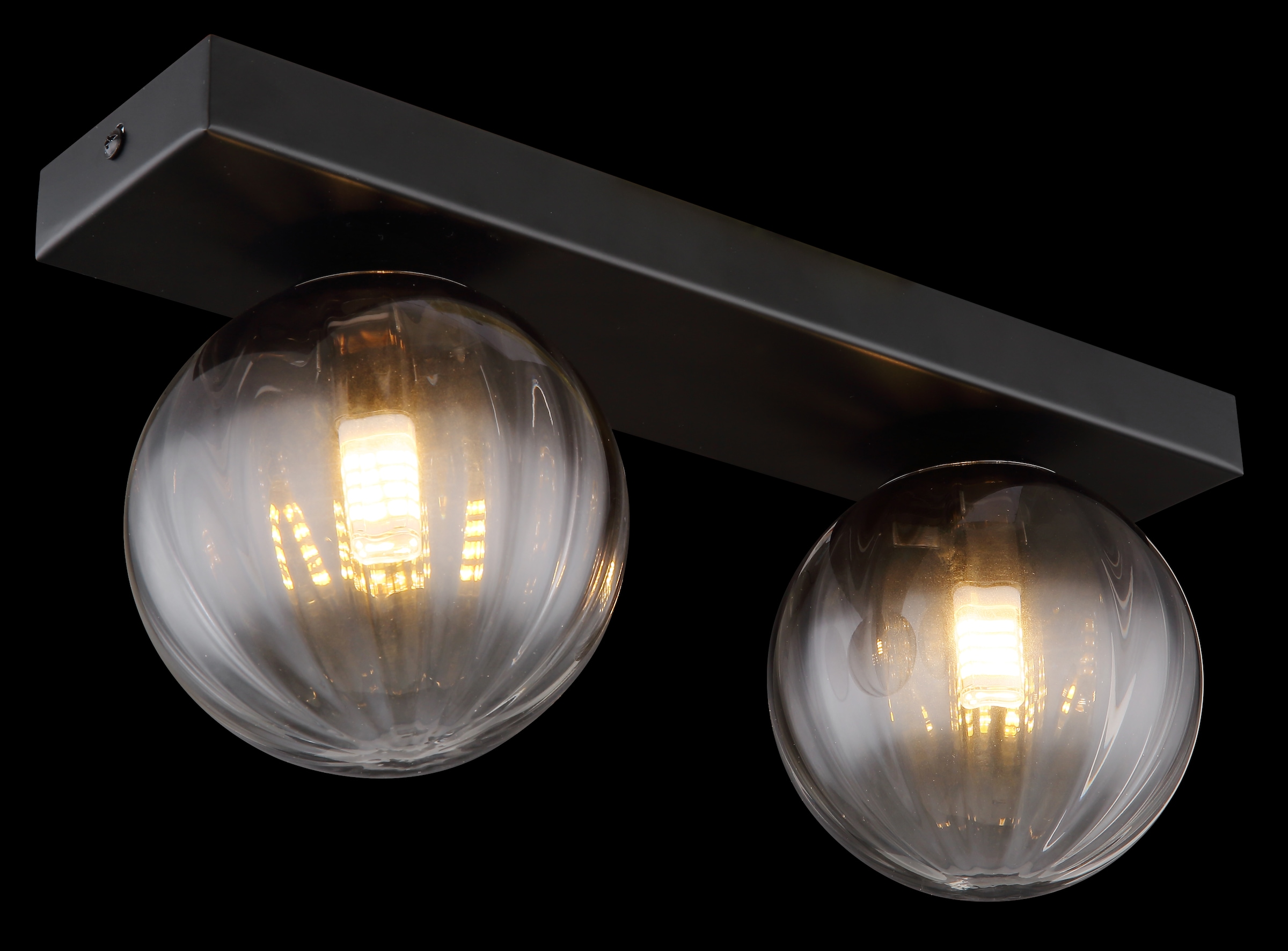 GLOBO LIGHTING Wandleuchte »DALLERTA«, Leuchtmittel G9 | ohne Leuchtmittel, Wandlampe/Metall/Glas rauchfarben/Wohnzimmer/Flur/rund/klar verlaufend