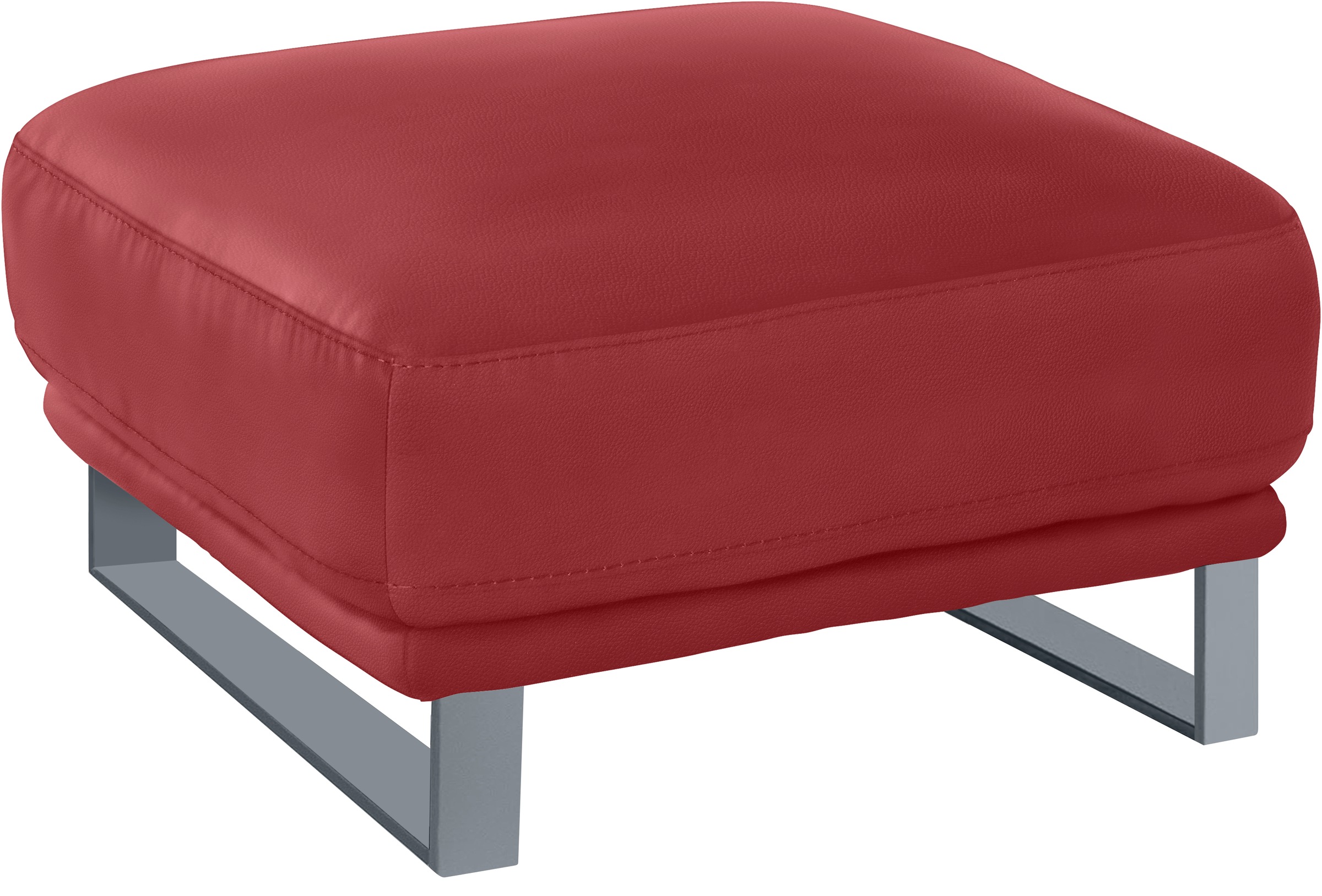 W.SCHILLIG Hocker »montanaa«, mit Metallkufen in Silber matt, Breite 71 cm