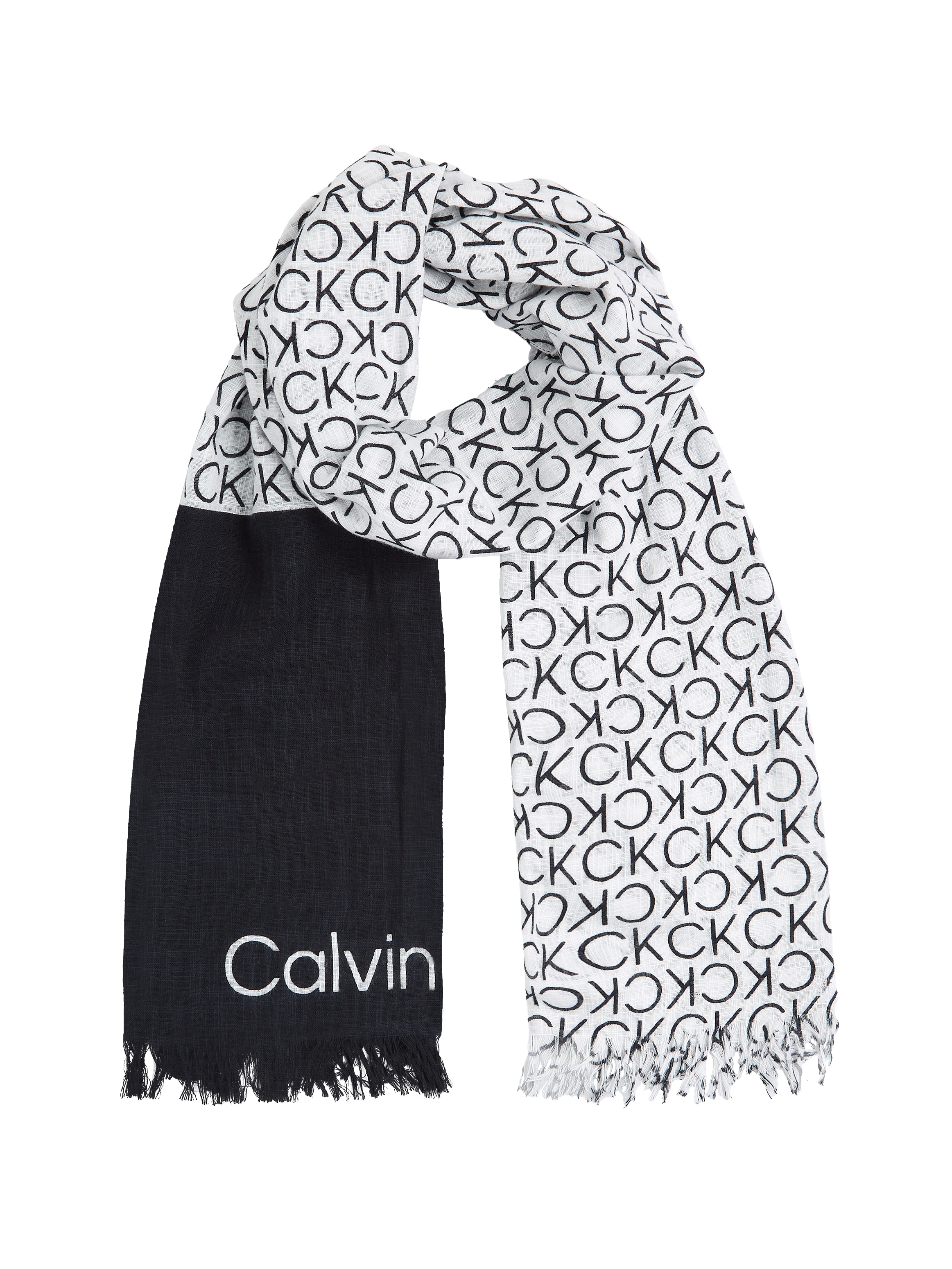 Calvin Klein Schal »MONOGRAM COTTON GAUZE STOLE«, mit Logomuster
