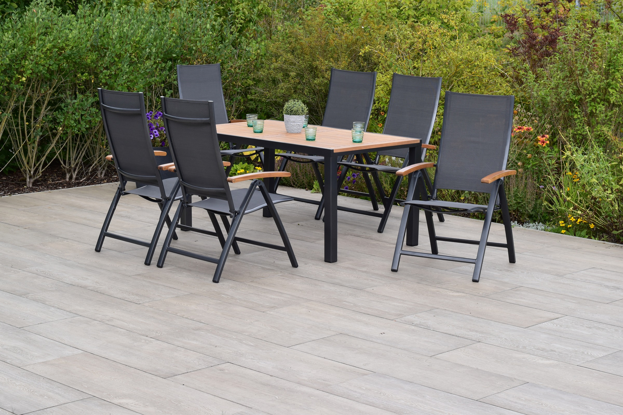 MERXX Garten-Essgruppe »»Toblino«« Set, 5-fach verstellbare Rückenlehne, pu günstig online kaufen