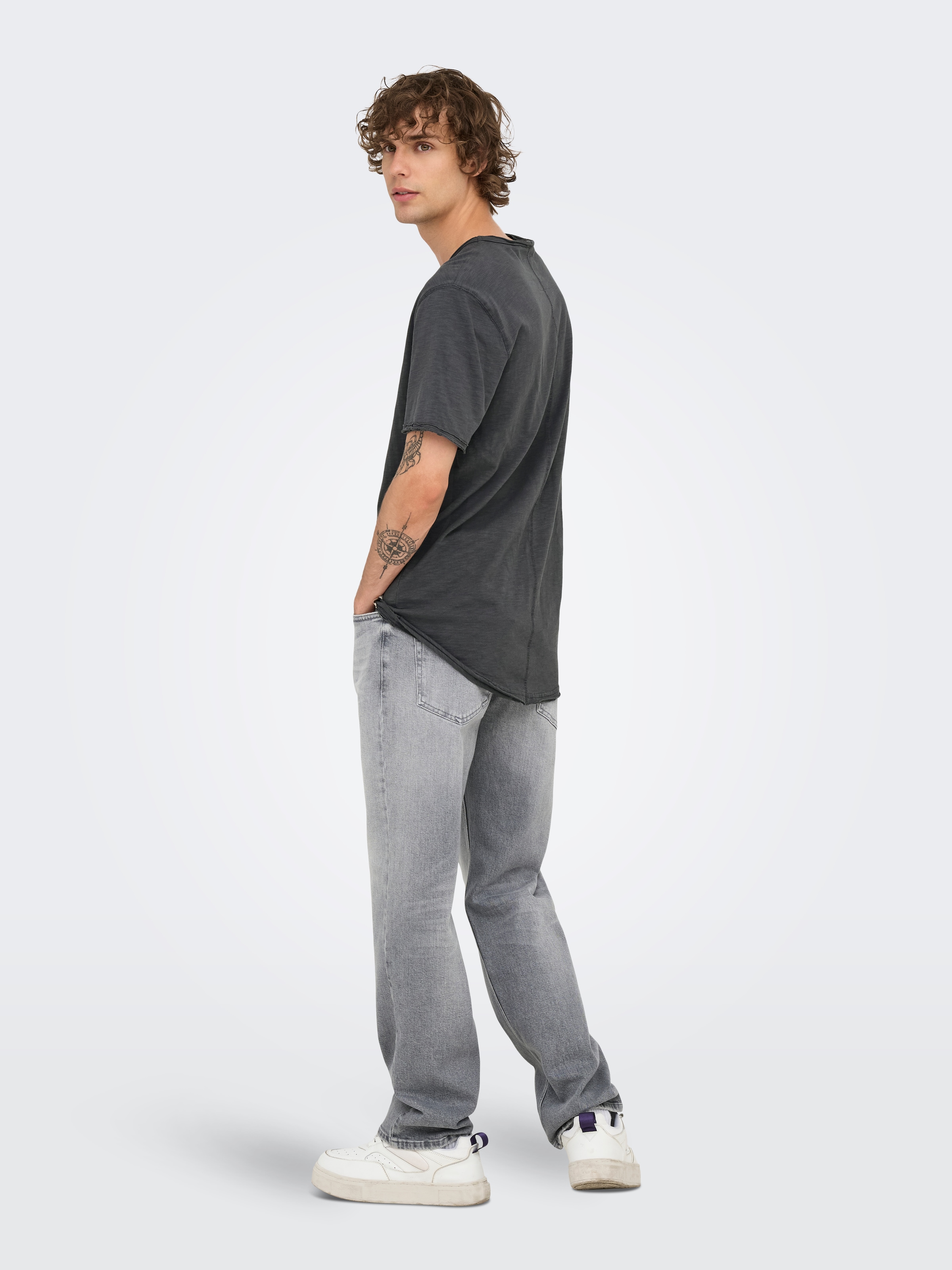 ONLY & SONS Rundhalsshirt »ONSBENNE LONGY SS TEE NF 7822 NOOS«