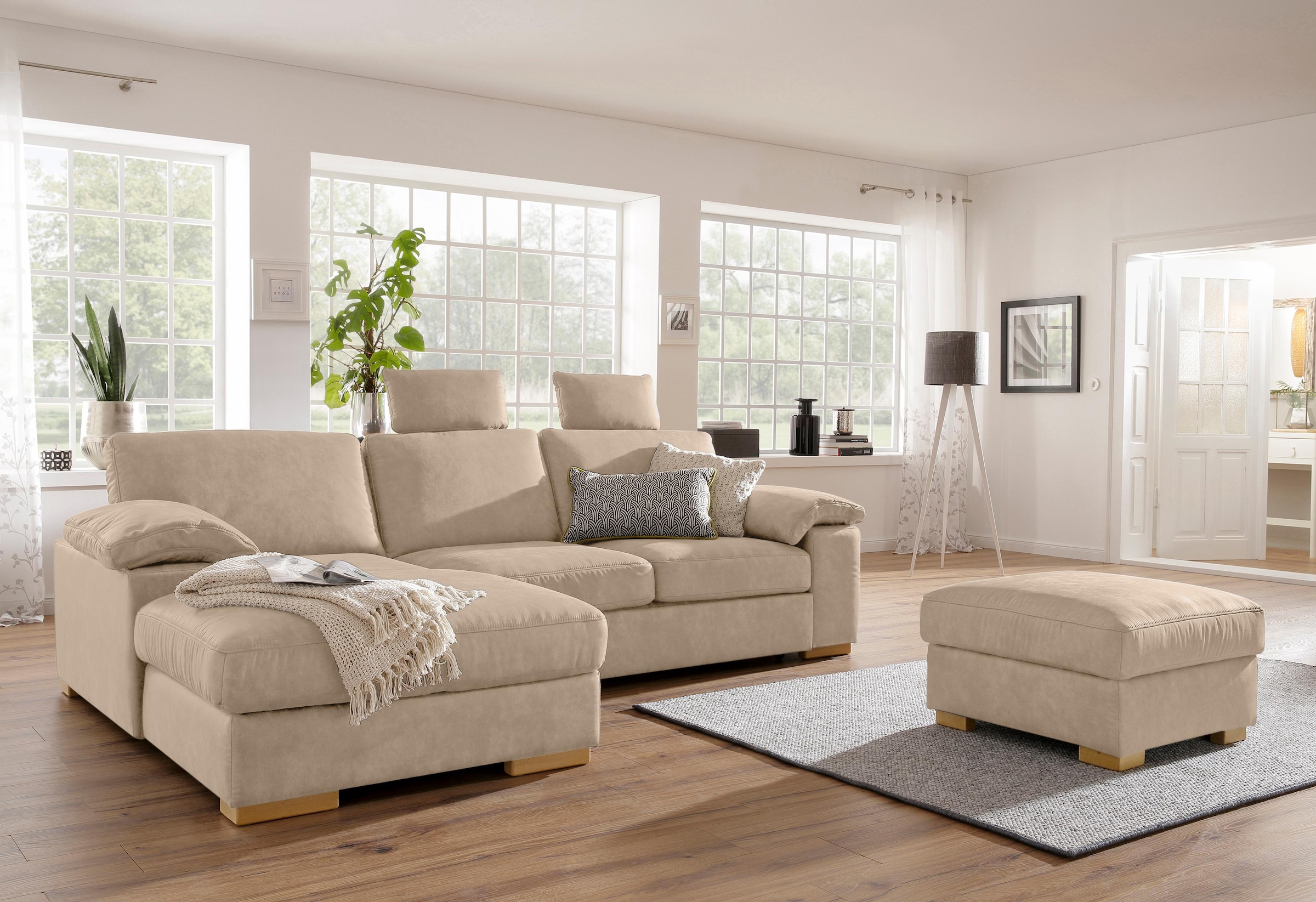 Home affaire Ecksofa »Ventura L-Form«, wahlweise mit Bettfunktion und Bettf günstig online kaufen