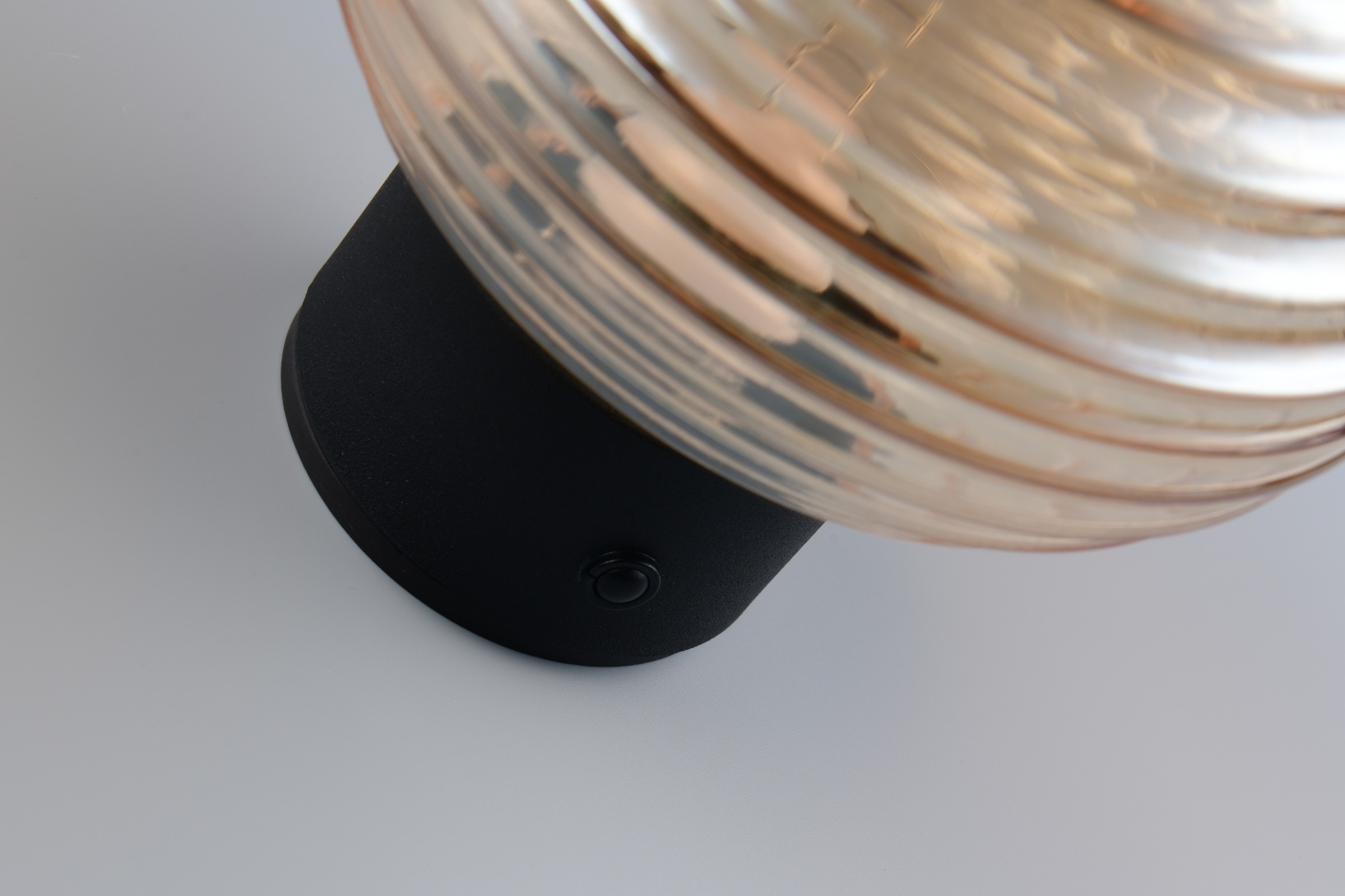 REALITY Leuchten LED Wandleuchte »EARL, runde Akku Wandlampe mit Touchdimmer, USB-Anschluss Ø 15,5cm«, 1 flammig, Leuchtmittel LED-Board | LED fest integriert, Akku Wandlampe Glasschirm, einfache Wandbefestigung, Tiefe 15 cm