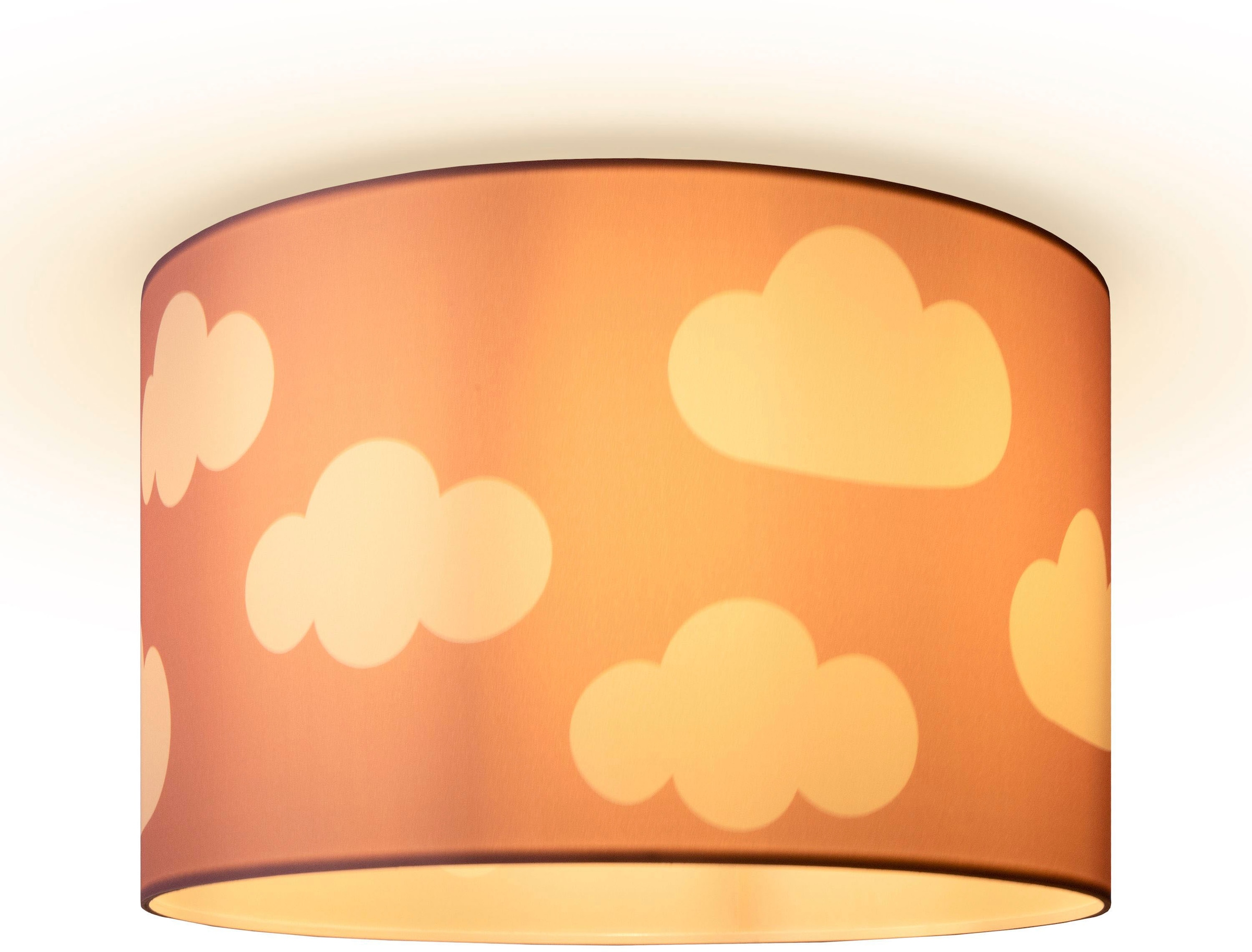 Paco Home Deckenleuchte »Hugo Cosmo«, Leuchtmittel E27 | ohne Leuchtmittel, Deckenleuchte Kinderzimmer Kinder Lampe Wolke Stoffschirm Rund E27
