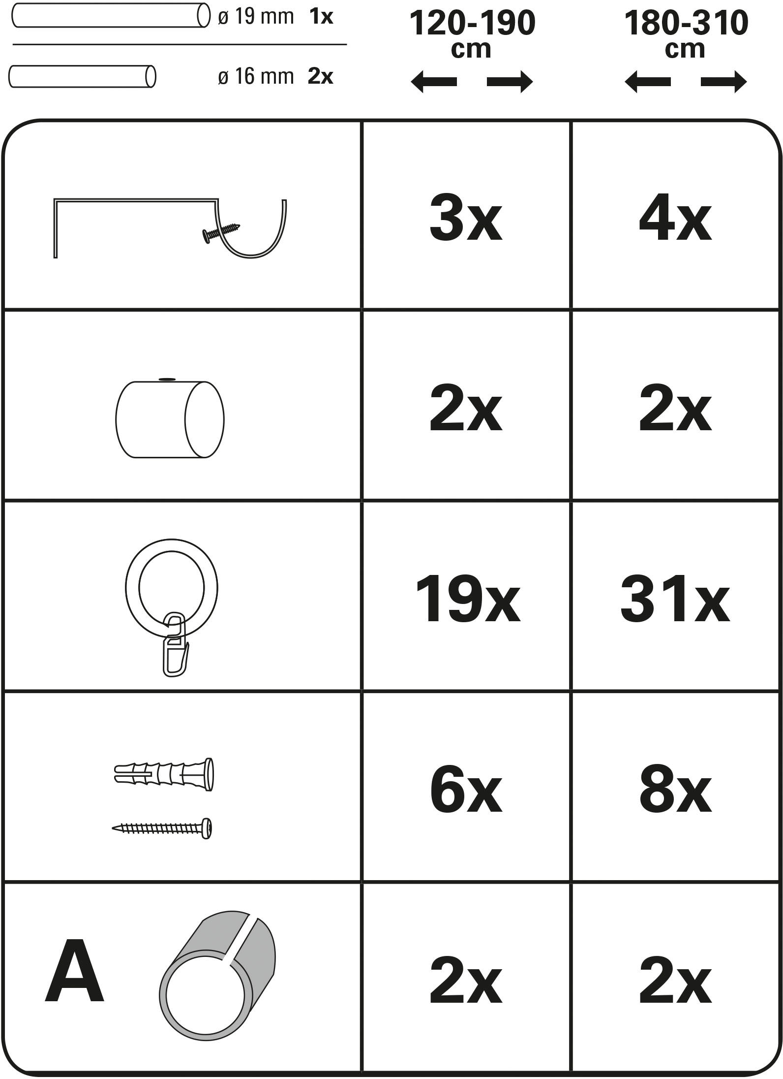 GARDINIA Gardinenstange »Gardinenstangen Set Metall«, 1 läufig-läufig, ausziehbar, 1-Lauf