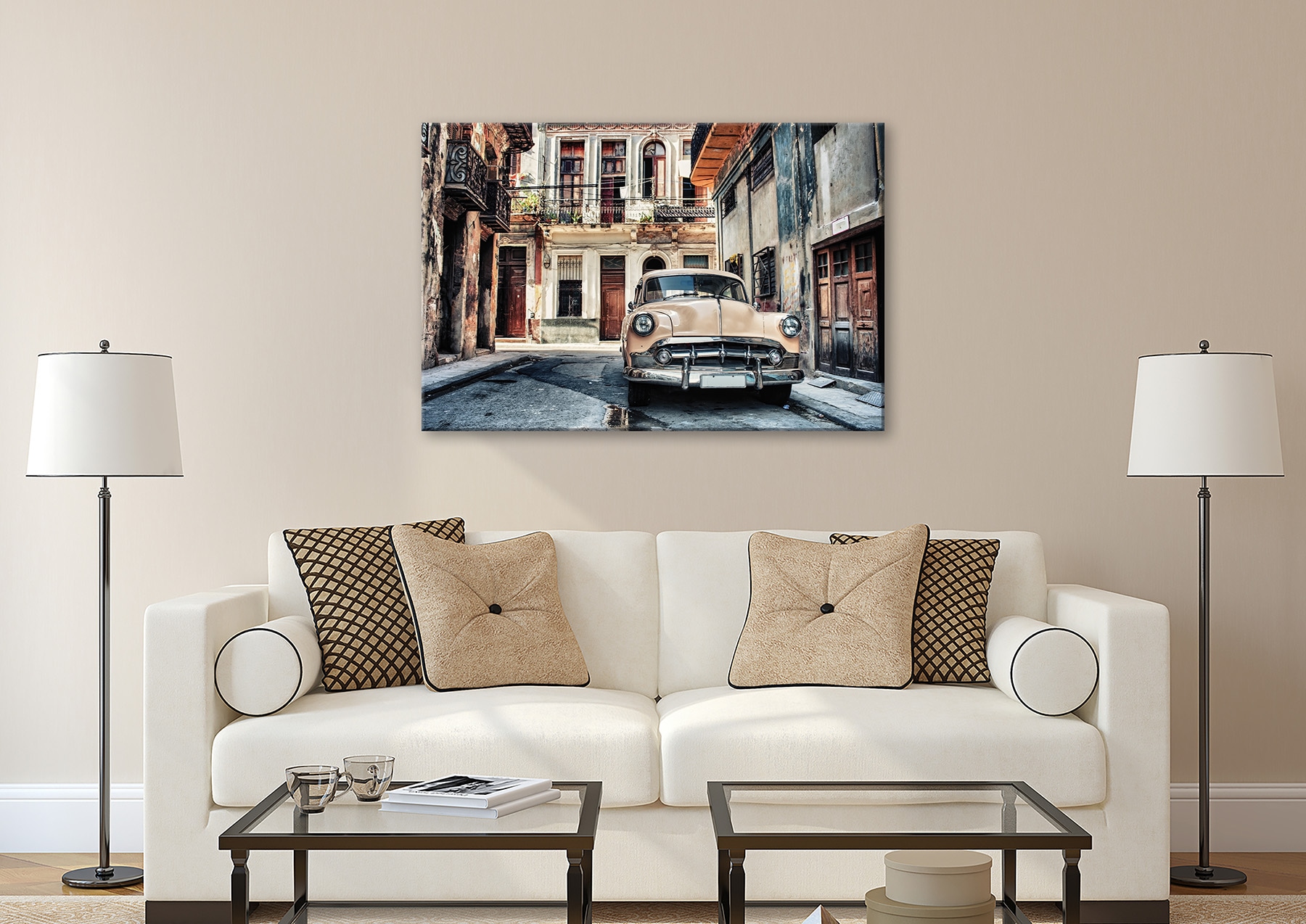 Bönninghoff Leinwandbild »Wandbild OLDTIMER 78x118 cm – Leinwandbild Keilrahmen Deko modern« Auto | Autos 1 Stk. tlg. auf Keilrahmen gespannt